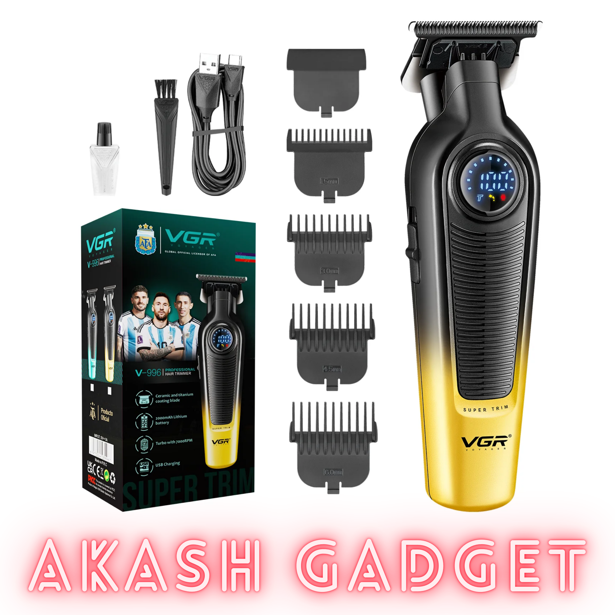 VGR V-996 Rechargeable Professional Hair Clipper and Trimmer For Men_img_18