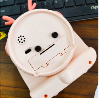 Cartoon Animal Alarm Clock Cute Personality Antlers Desktop Children Bedside Alarm Clock Candy Color Decorative Desk Clock_img_1