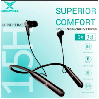 BOROMAXX BX38 Wireless Neckband 40H Backup 200MAH Battery Deep Bass | Noise Canceling Bluetooth Headset_img_4