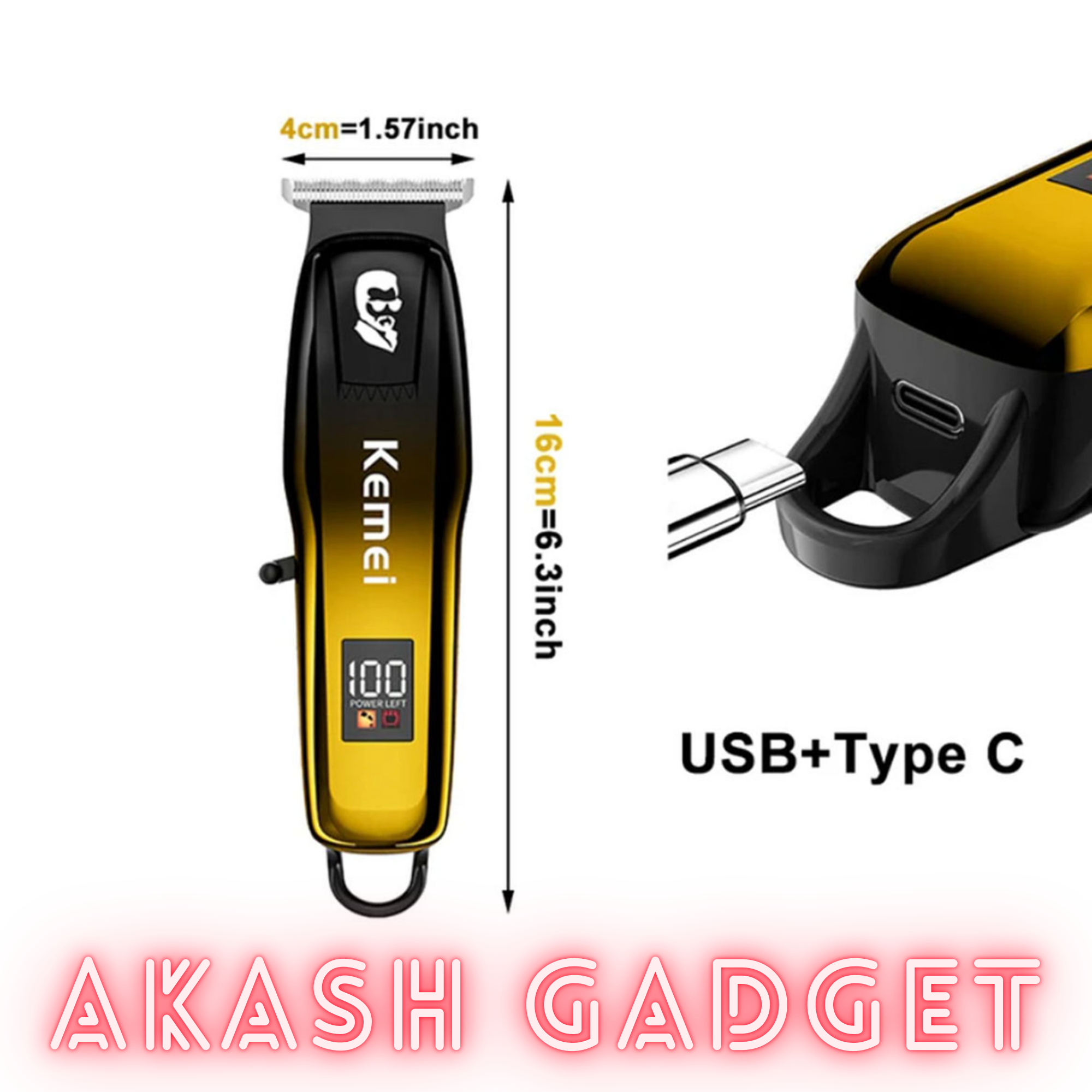 Kemei KM-J03 Cordless Hair Clipper And Trimmer For Men_img_5