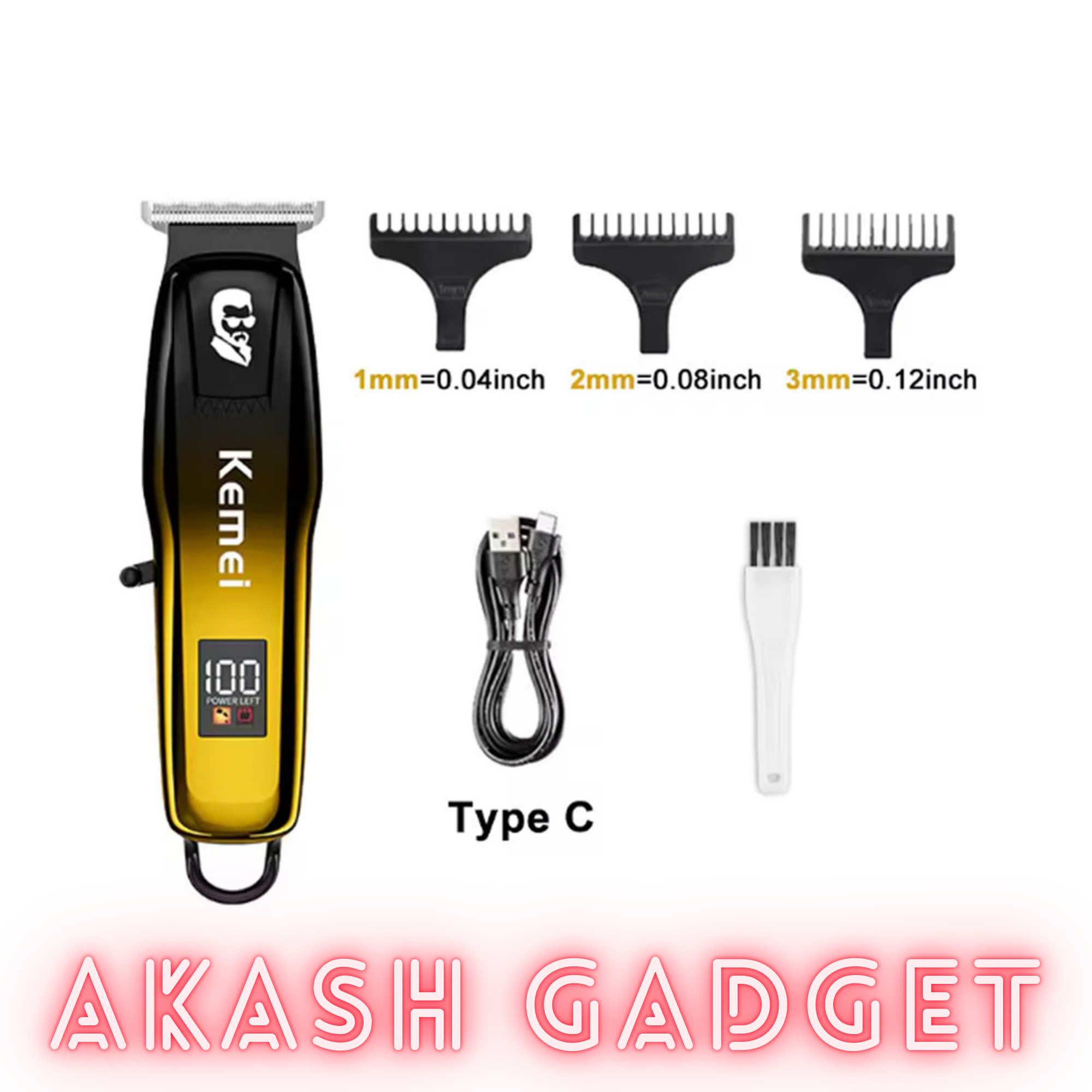 Kemei KM-J03 Cordless Hair Clipper And Trimmer For Men_img_7