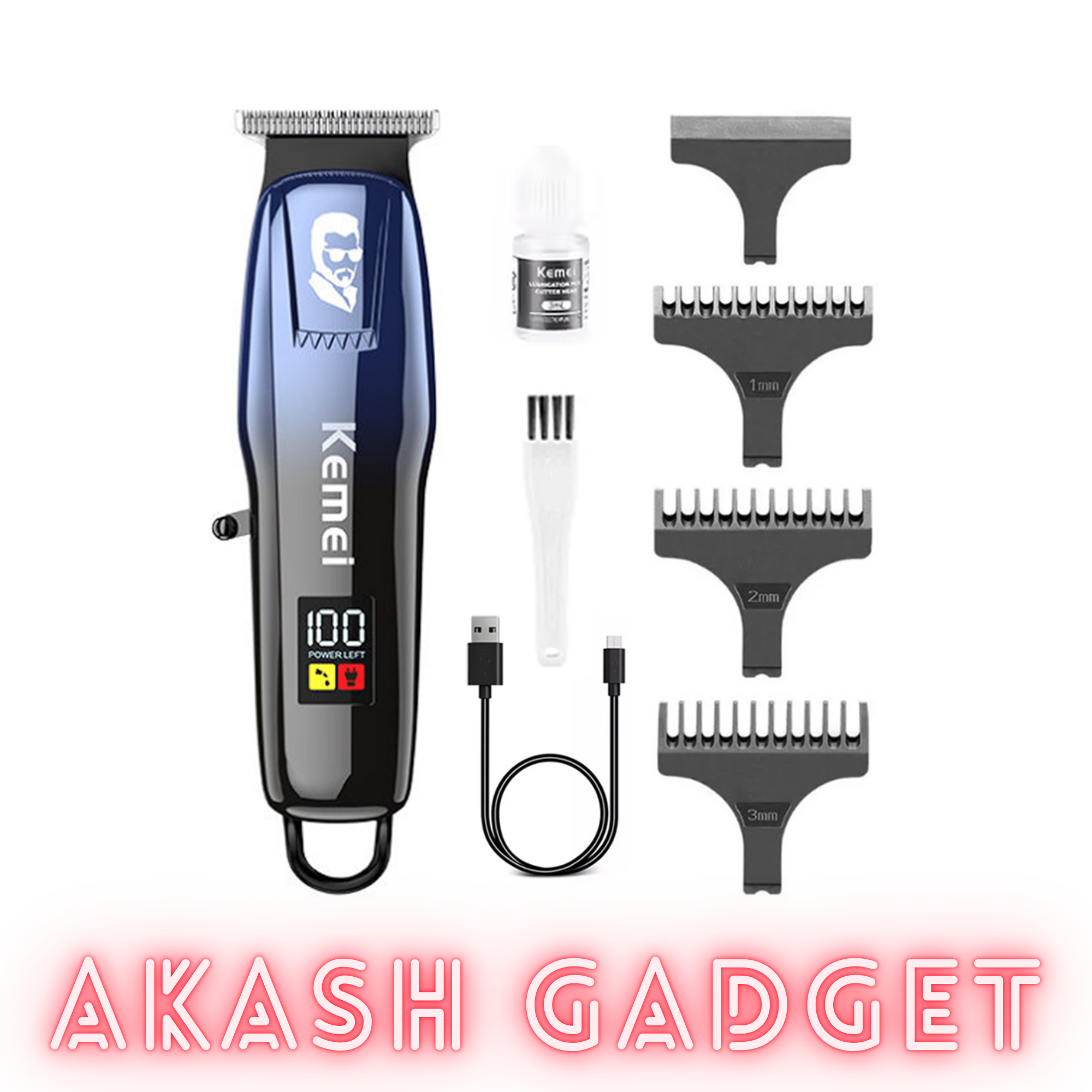 Kemei KM-J03 Cordless Hair Clipper And Trimmer For Men