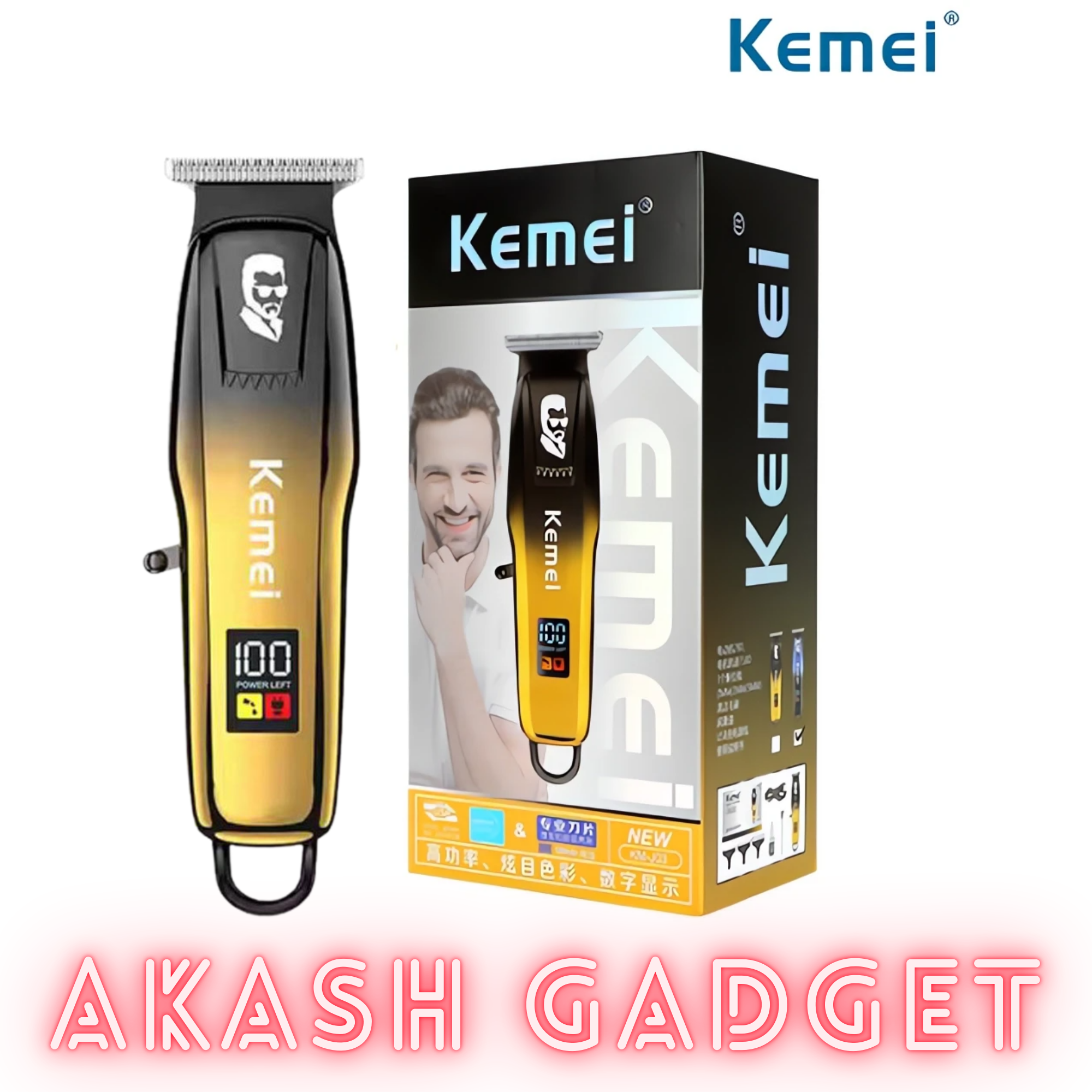 Kemei KM-J03 Cordless Hair Clipper And Trimmer For Men_img_11