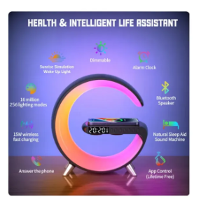 G63 Smart Light Sound Machine  Charging Alarm Clock_img_1