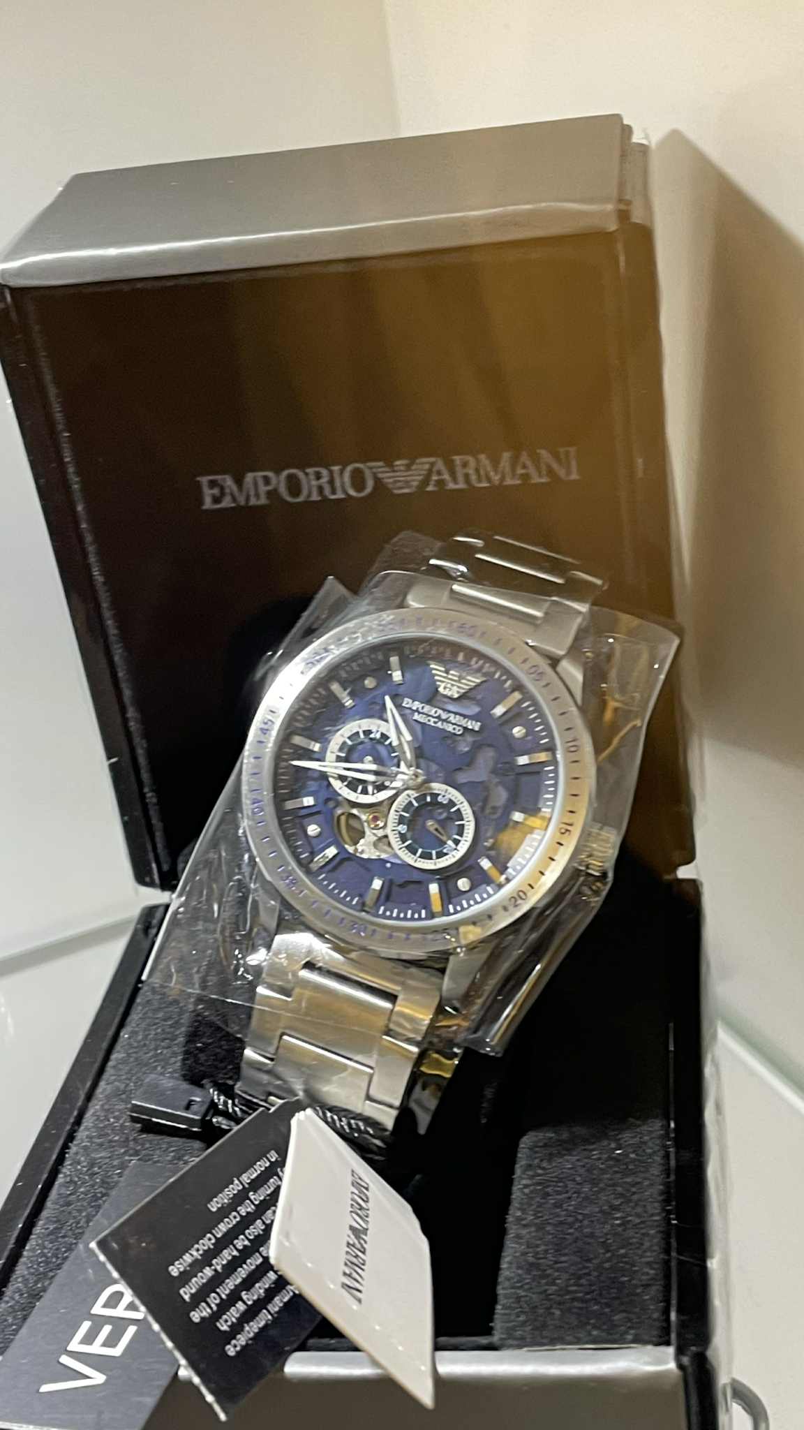 EMPORIO ARMANI Mario Automatic Blue Dial Men's Watch AR60052