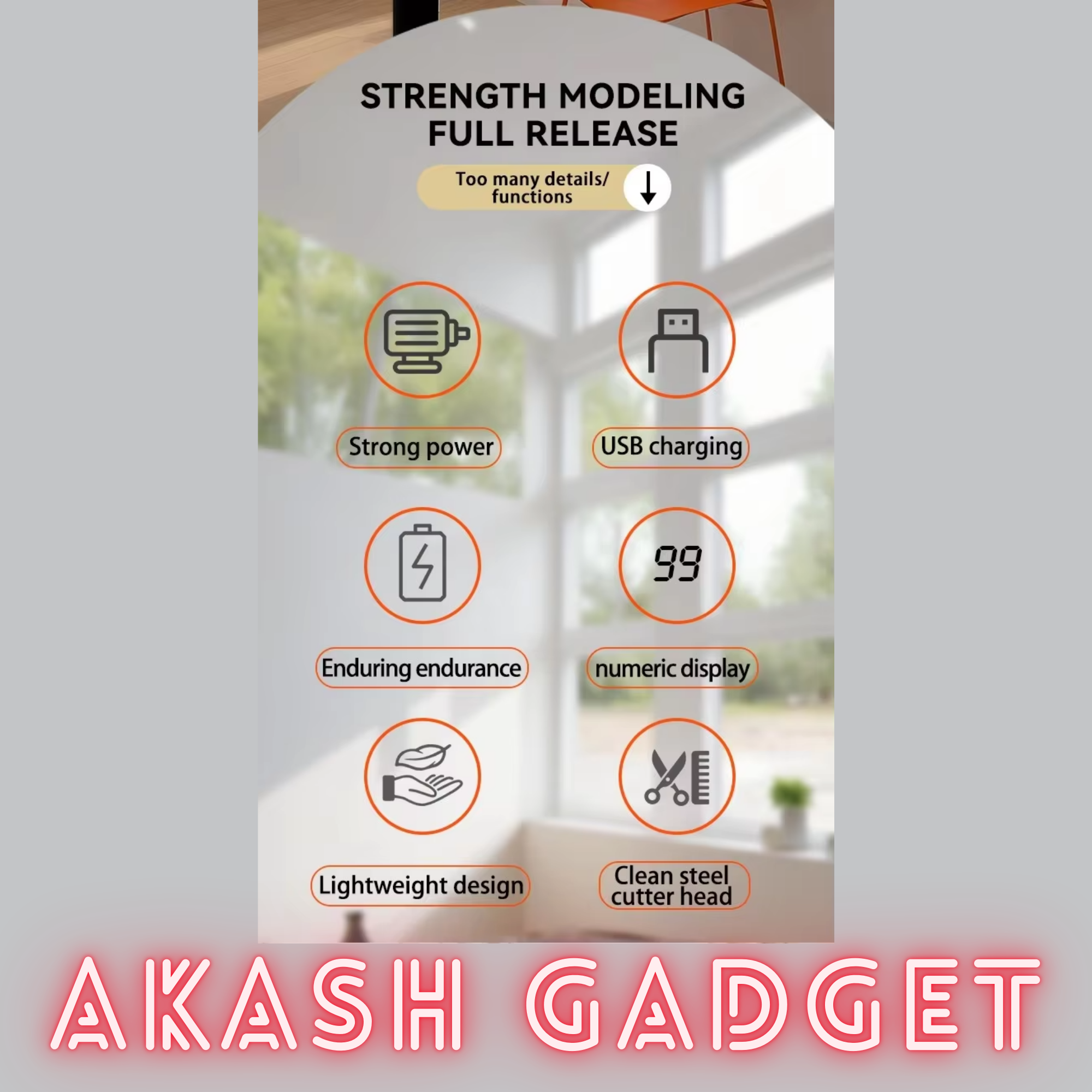 Kemei KM-263 Lightweight Professional Hair Clipper and Trimmer_img_11