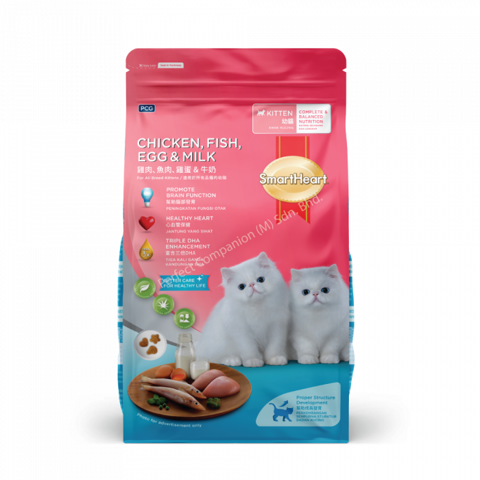 স্মার্ট হেড ক্যাট ফুড চিকেন ফিশ & ঈগ মিল্ক ৪৫০ গ্রাম