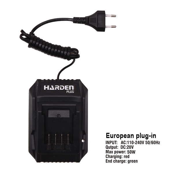 HARDEN 20V Li-ion Battery Charger | Fast & Smart Charging | European Plug | Model: 756928_img_1