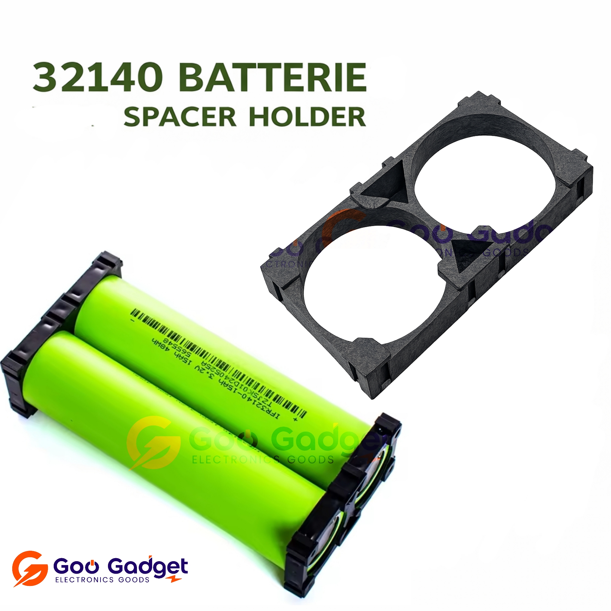 32140 LiFePO4 Battery Plastic 2× Spacer Holder for Secure Battery Pack Assembly