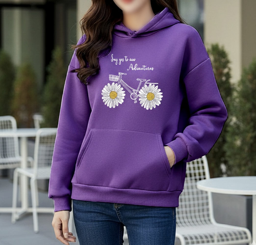 Premium Comfortable Printed Ladies Winter Hoodie_img_0