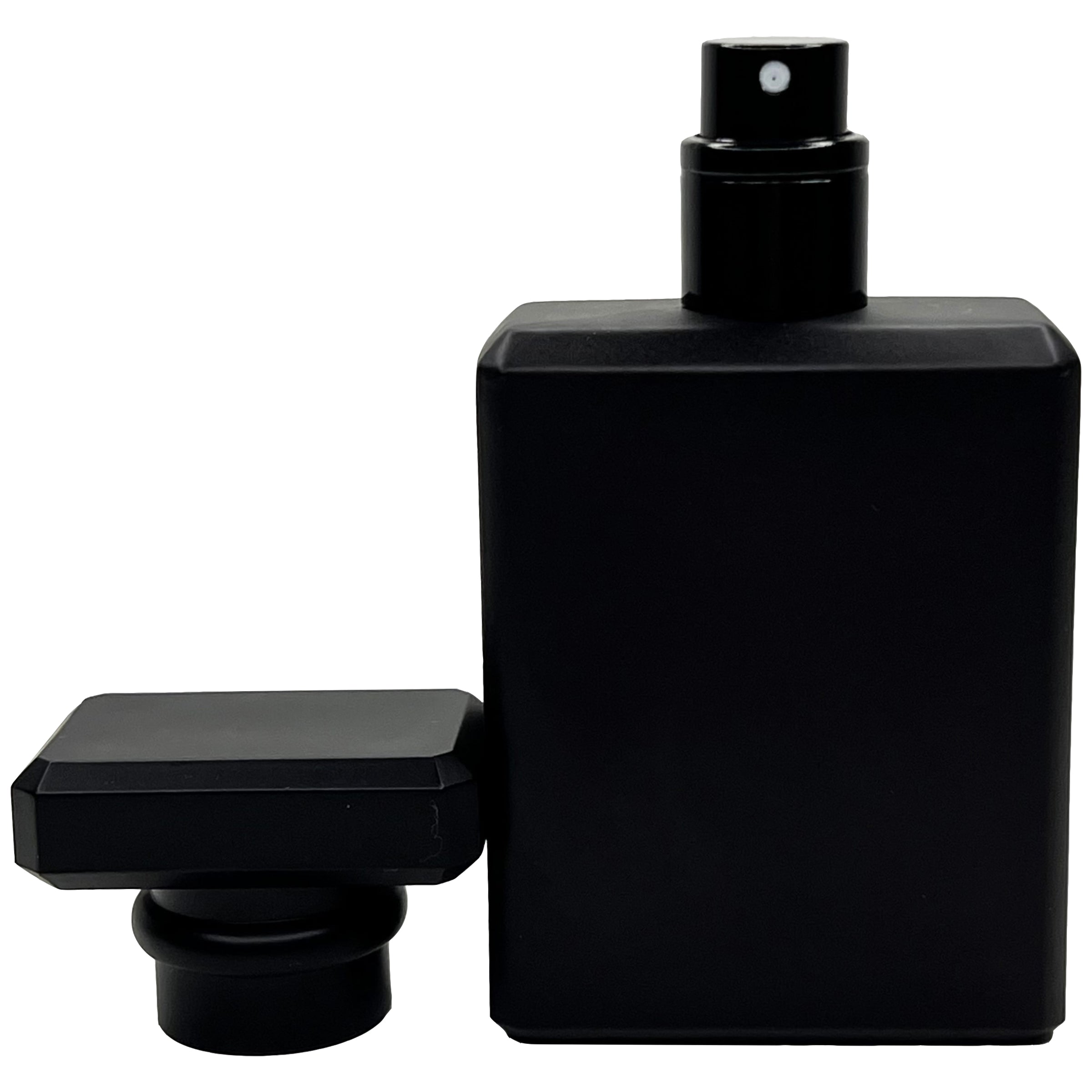 Empty Perfume Atomizer Refillable Black Square Glass Spray 50ml Bottle  1 pcs_img_1