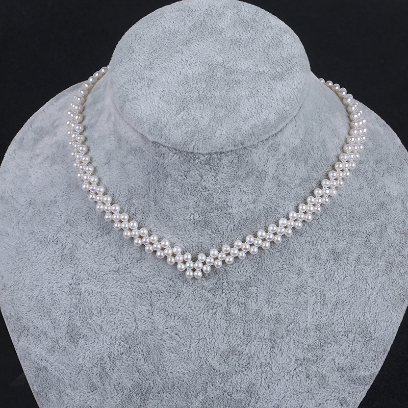 Handmade fresh water pearl necklace for women_img_0