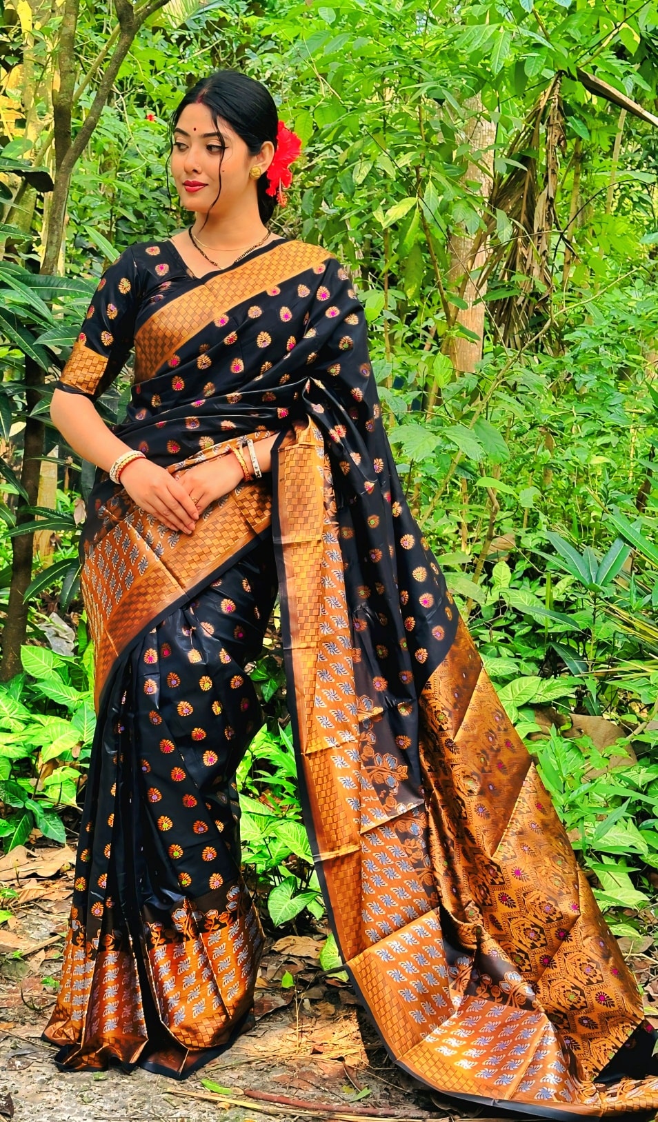 Soft silk katan sharee