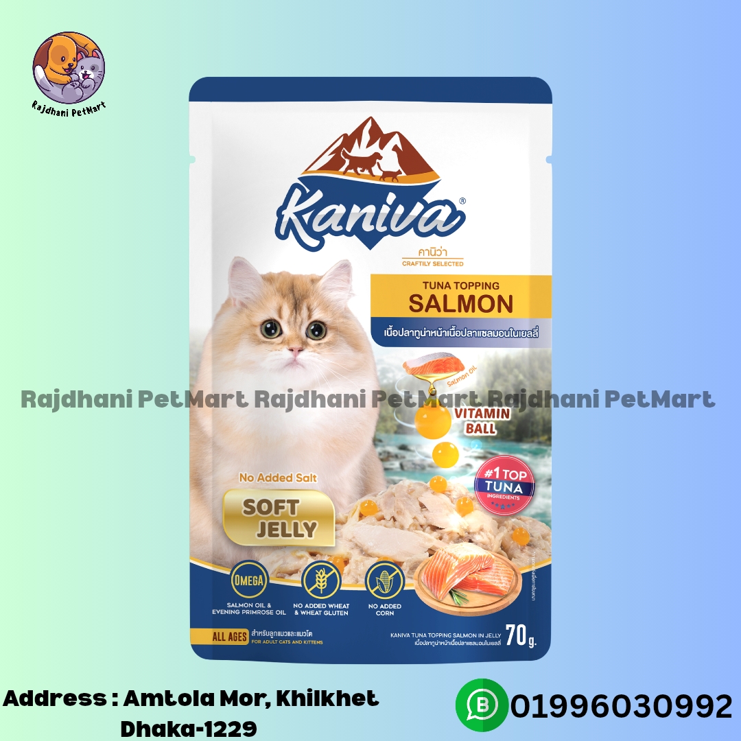 Kaniva Pouch Tuna Topping Salmon Soft Jelly 70g