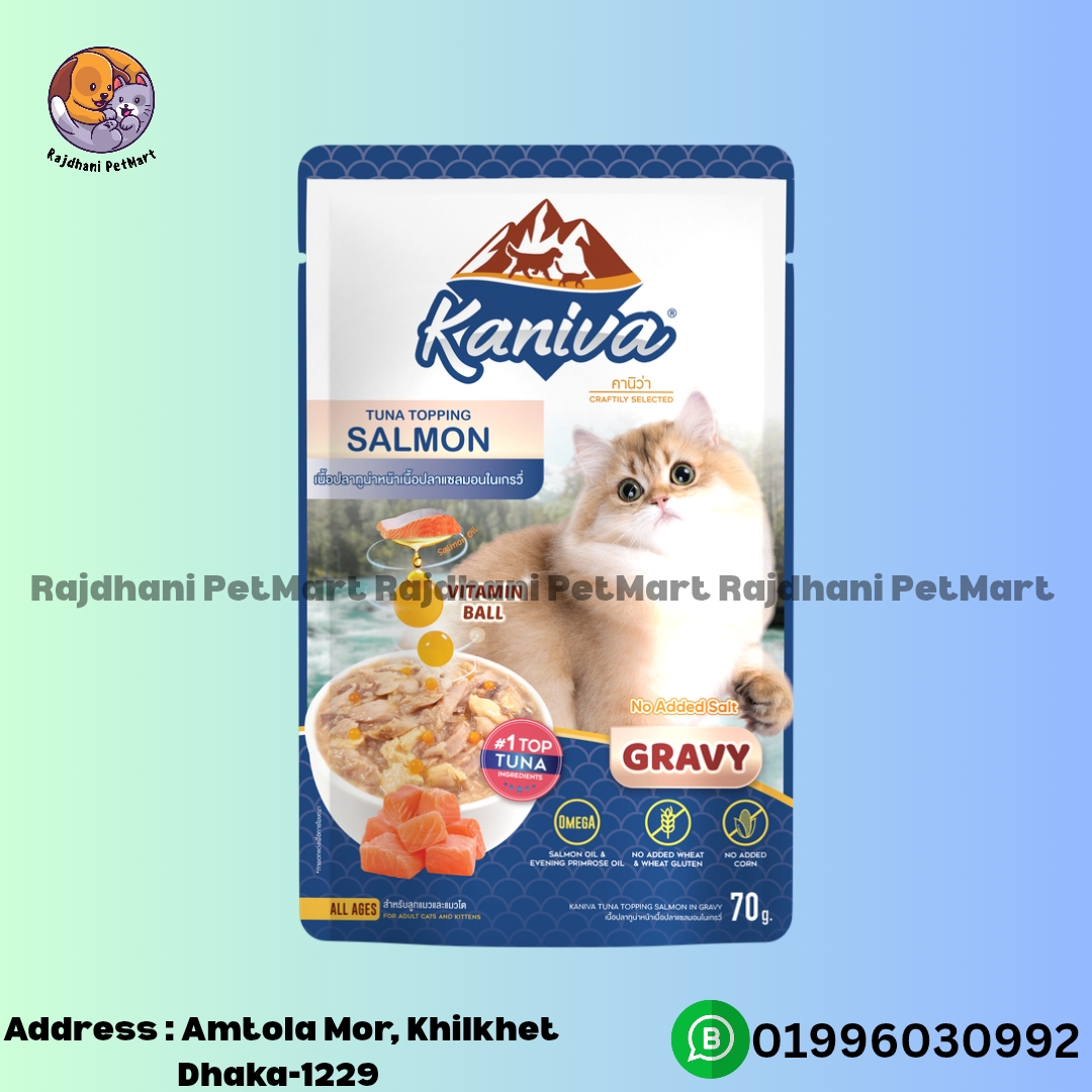 Kaniva Pouch Tuna Topping Salmon Gravy 70g