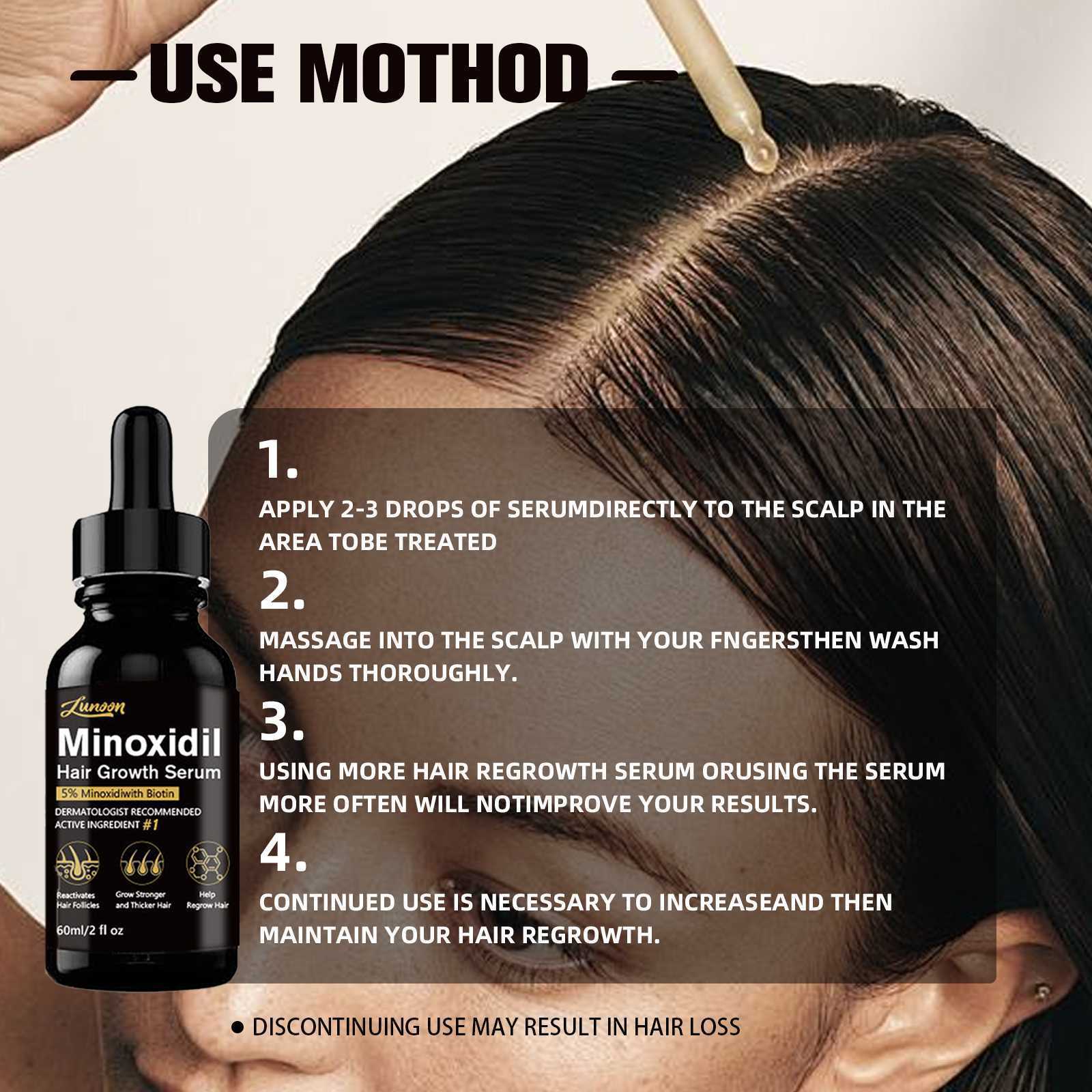 LUNOON Minoxidil 5% for Men Hair, Minoxidil Hair Growth Serum_img_3