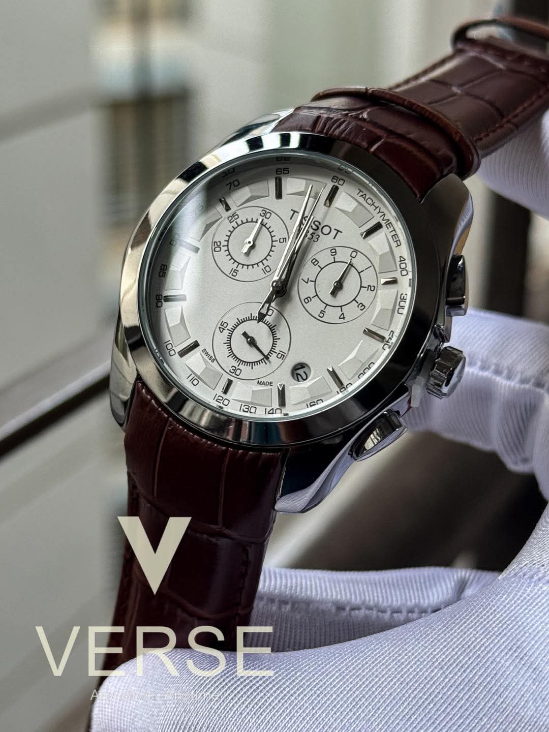 Tissot Chrono brown belt