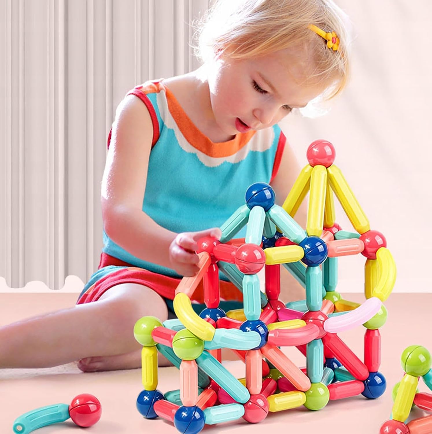 Magnetic Sticks Building Set–42Pcs+ 4 Pcs Ben10 Pazzle Combo - Image 1