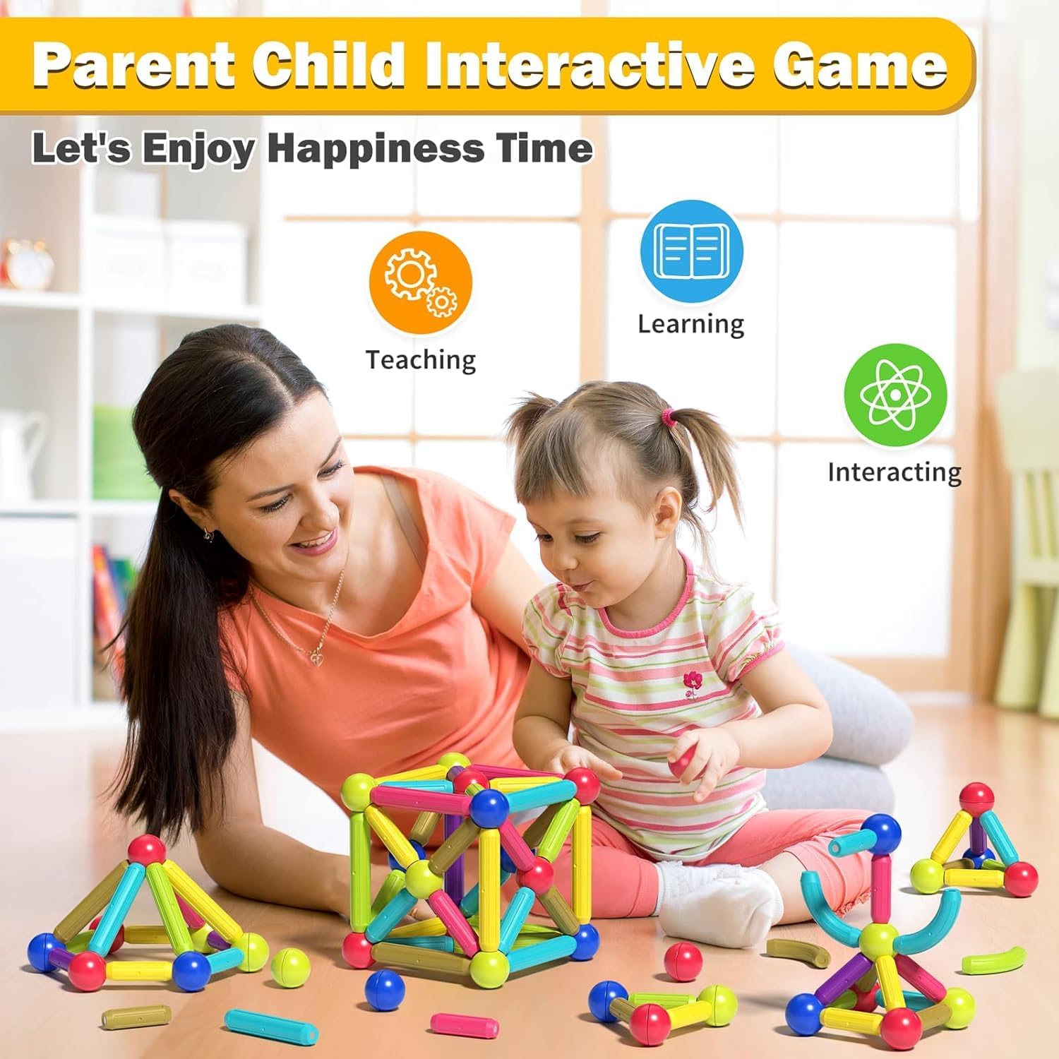 Magnetic Sticks Building Set–42Pcs+ 4 Pcs Ben10 Pazzle Combo - Image 4