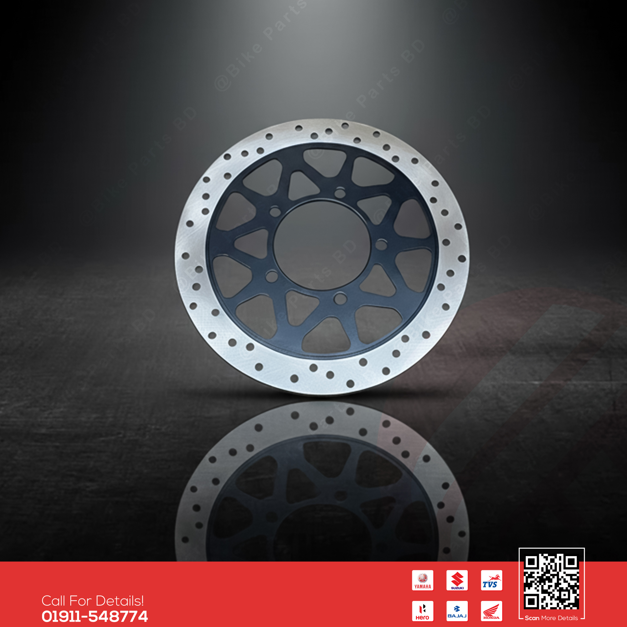 Break Disk Plate (Front-Black) for Suzuki Gixxer , Gixxer SF (Old & New) bike.