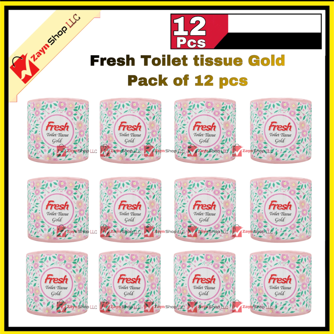 Fresh Toilet Tissue Paper Gold Pack of 12 pcs_img_0
