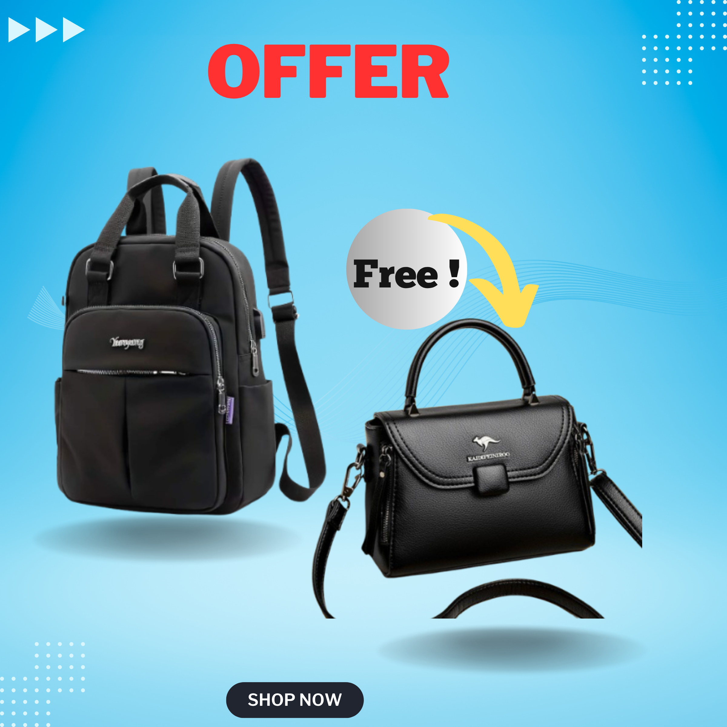 New leisure nylon ladies CHINA Bagpack (Black ) With Luxury Designer Fashion High Quality Leather Kangaroo Handbag_img_0