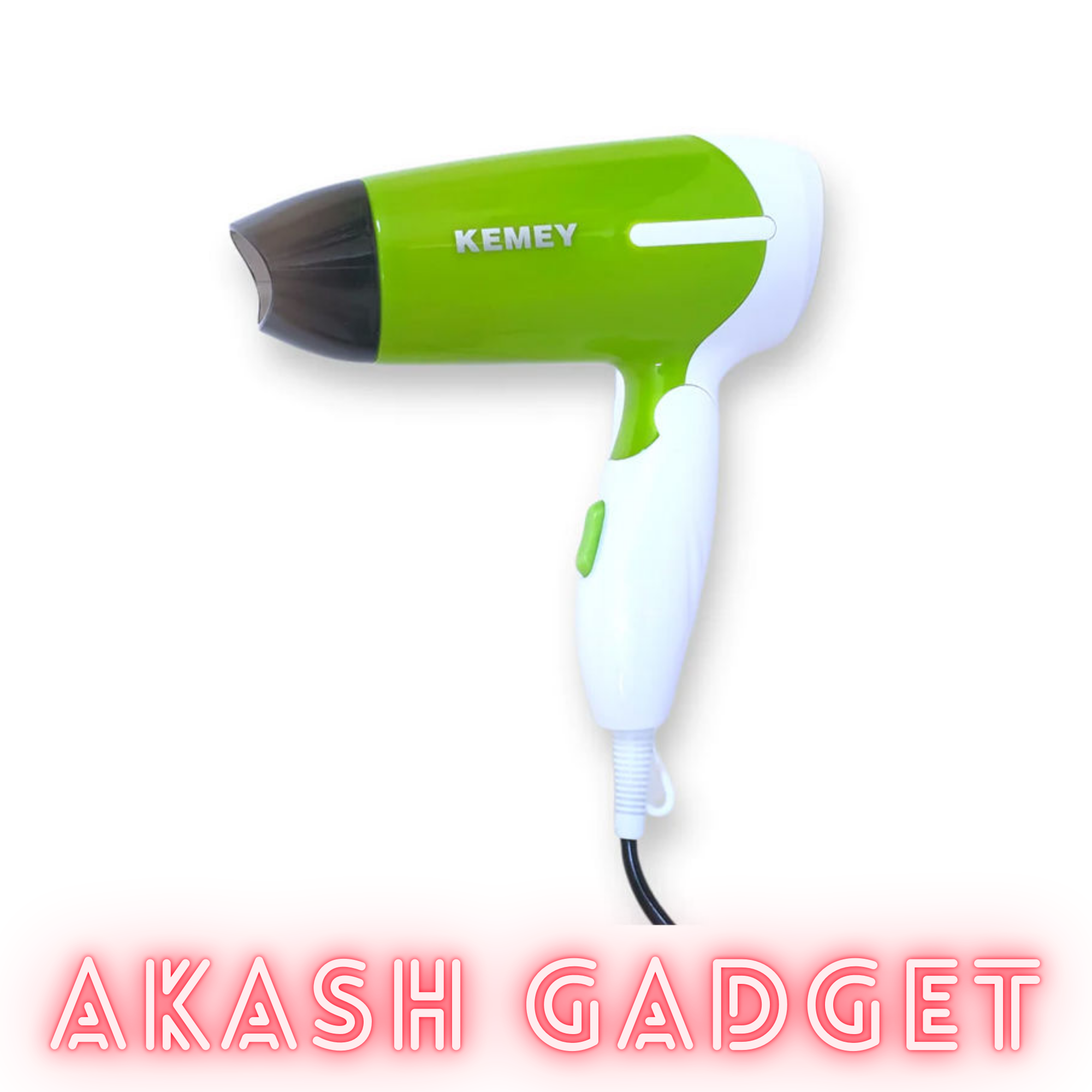 Kemey KM-6833 Hot And Normal Air Foldable Hair Dryer | 1600W Powerful Motor_img_2