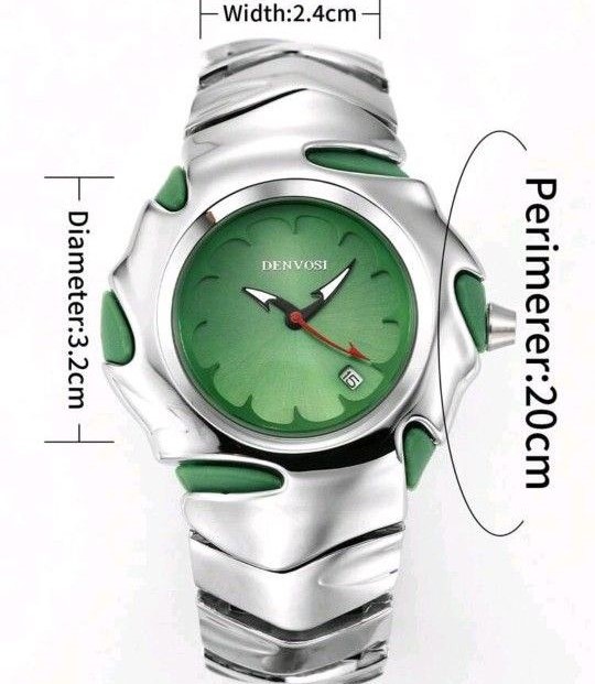 DENVOSI Premium Metal Watch – Bold Design (Green Dial) (CHINA)_img_0