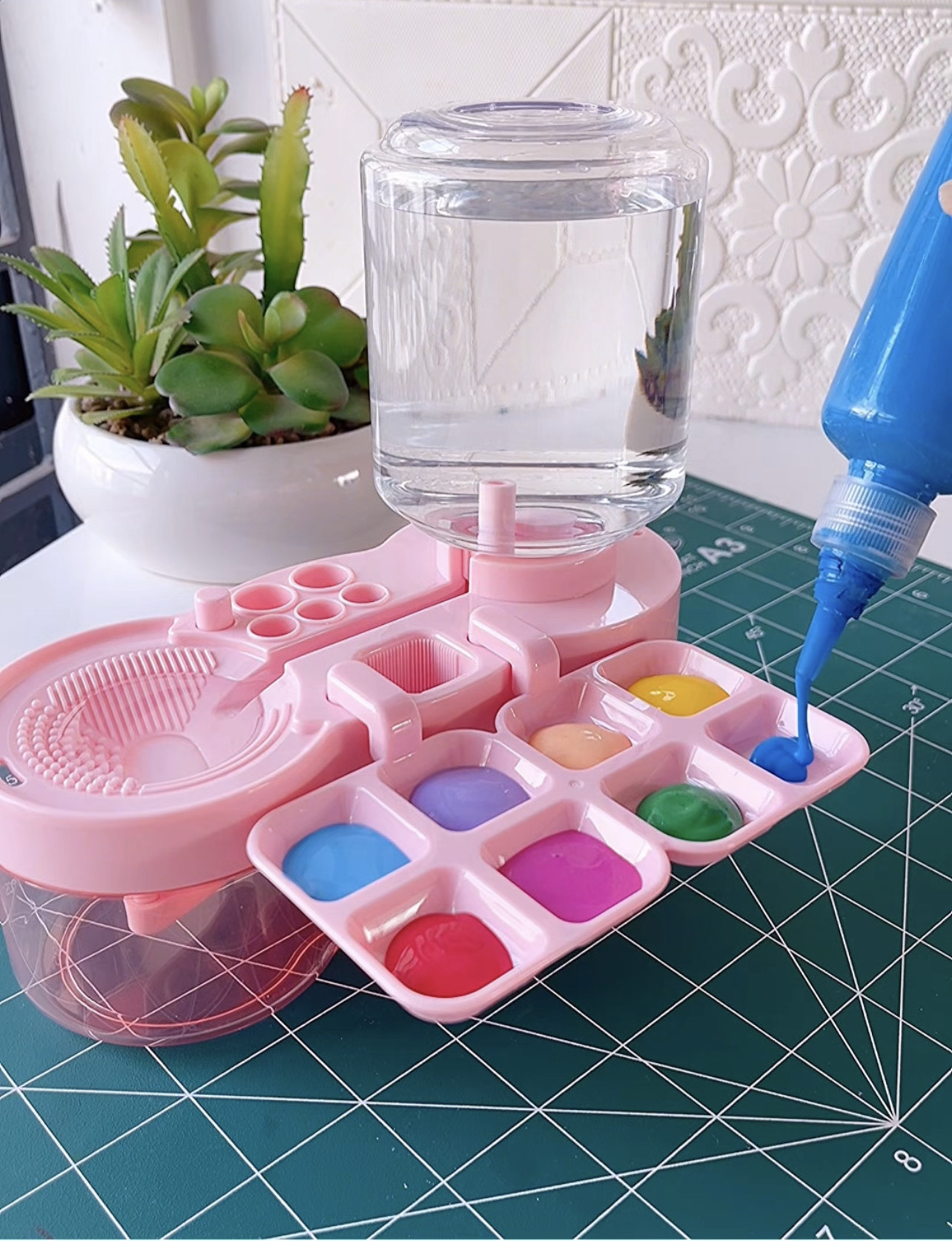 High performance Brush cleaner with color palette [pink]_img_1