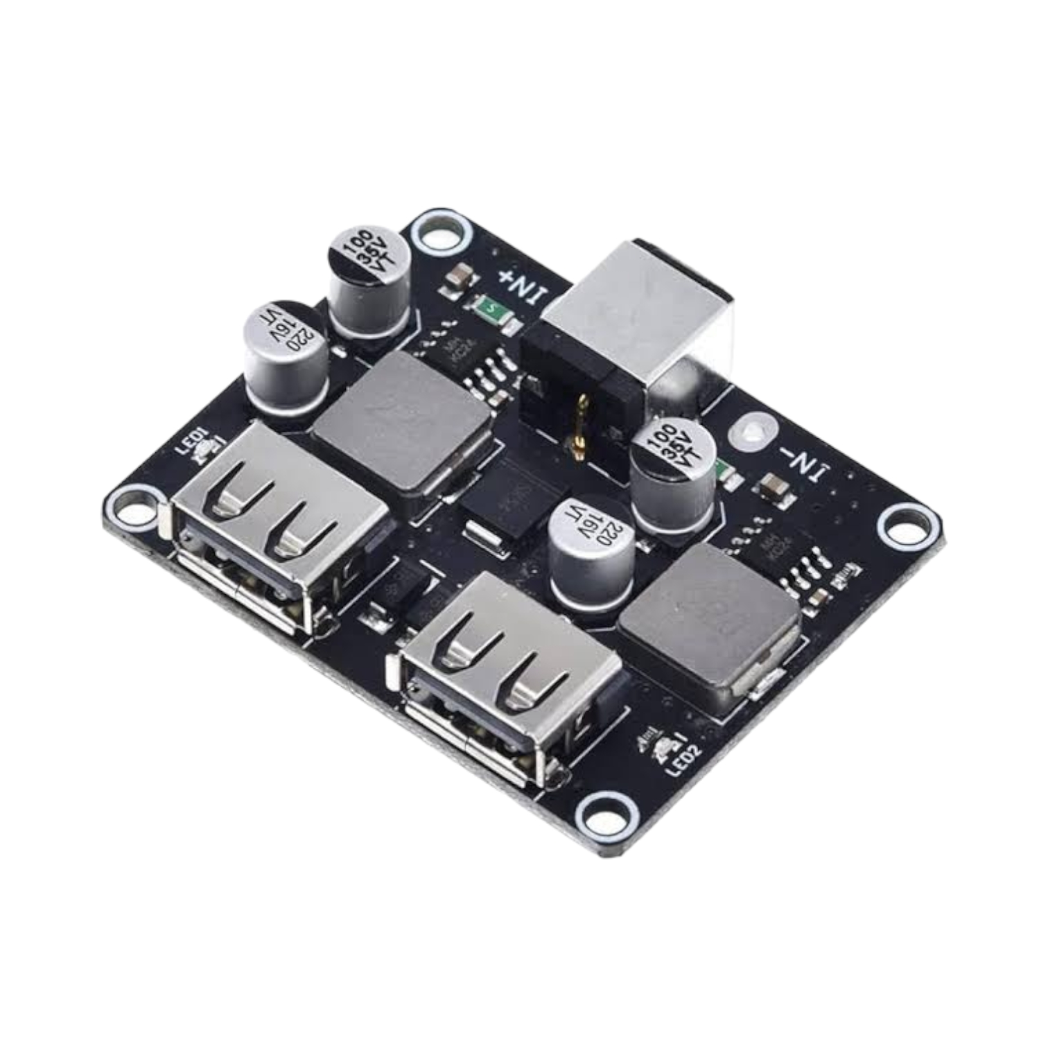 QC3.0 QC2.0 2 USB DC-DC Buck Converter Charging Step-Down Module | Fast Quick Charger Circuit Board_img_2