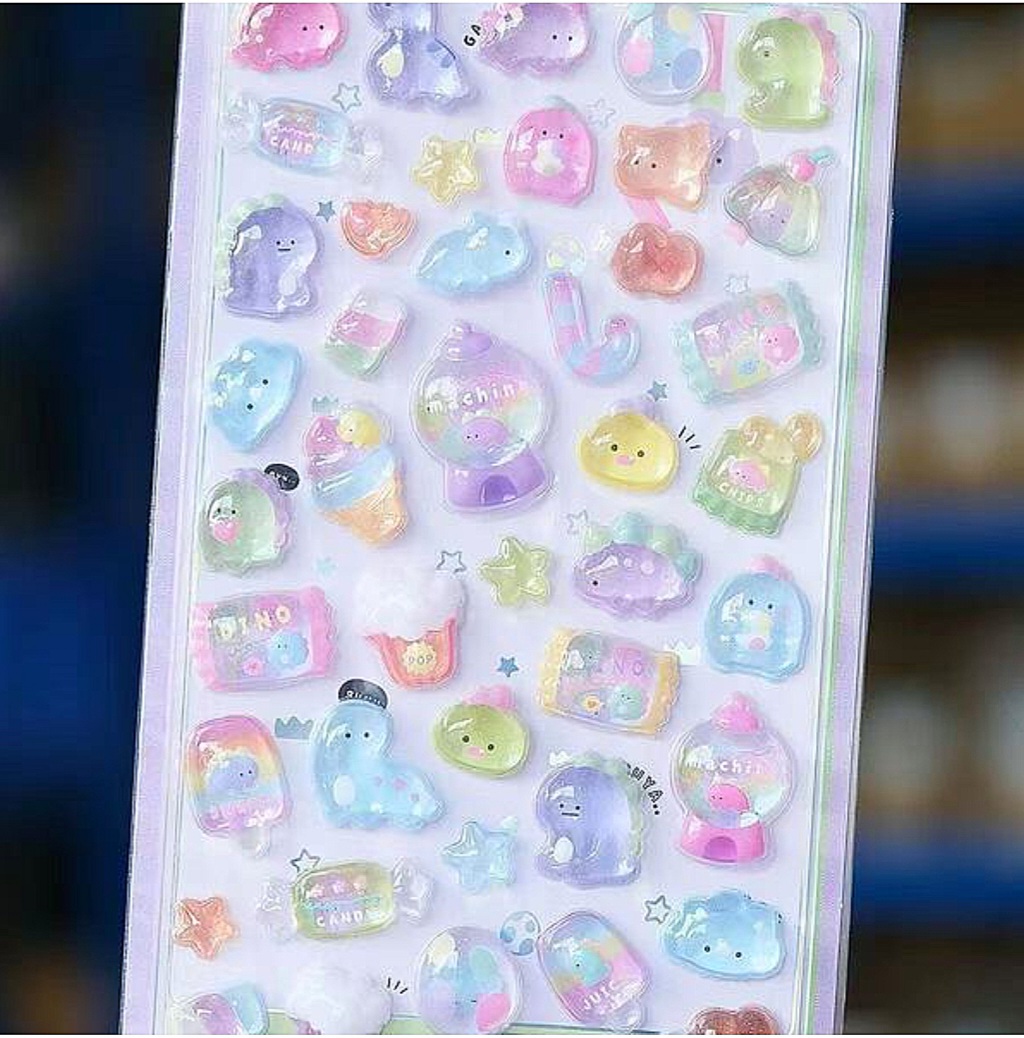 Japanese cartoon embossed fun stickers || decorative 3D stickers_img_4