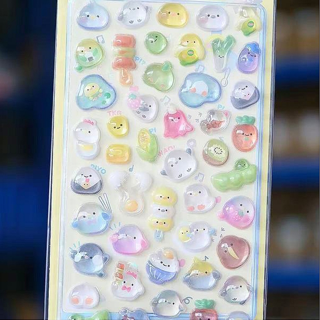 Japanese cartoon embossed fun stickers || decorative 3D stickers_img_6