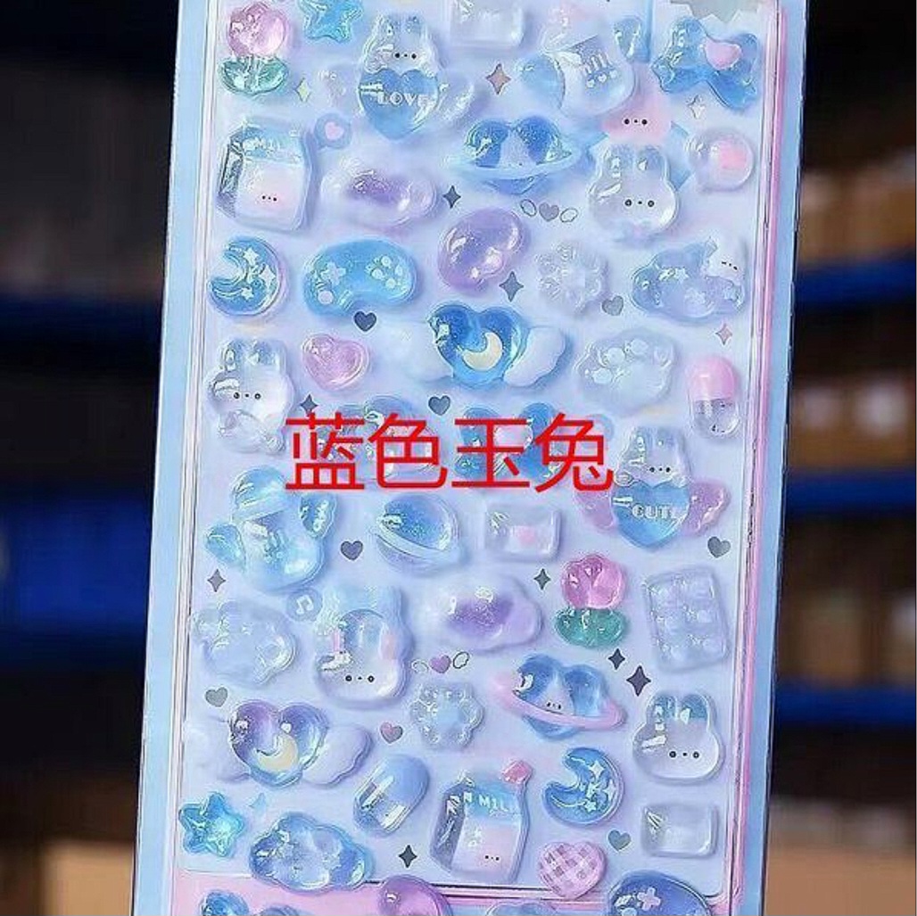 Japanese cartoon embossed fun stickers || decorative 3D stickers_img_7