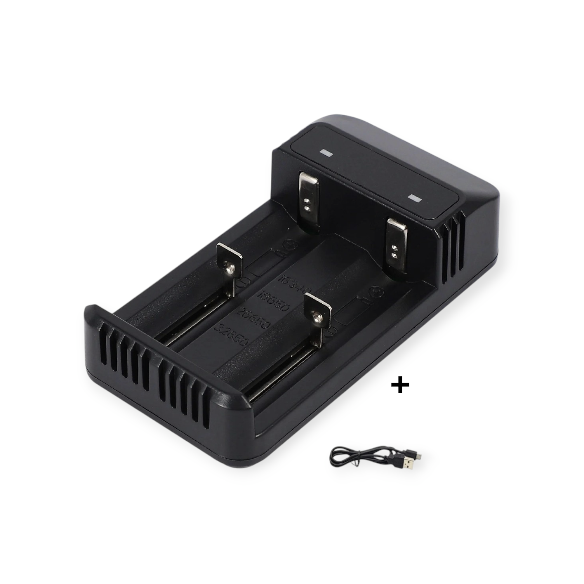 Universal Dual‑Slot USB Lithium‑Ion Battery Charger – Micro‑USB Powered (32650 / 26650 / 18650 / 16340)_img_2