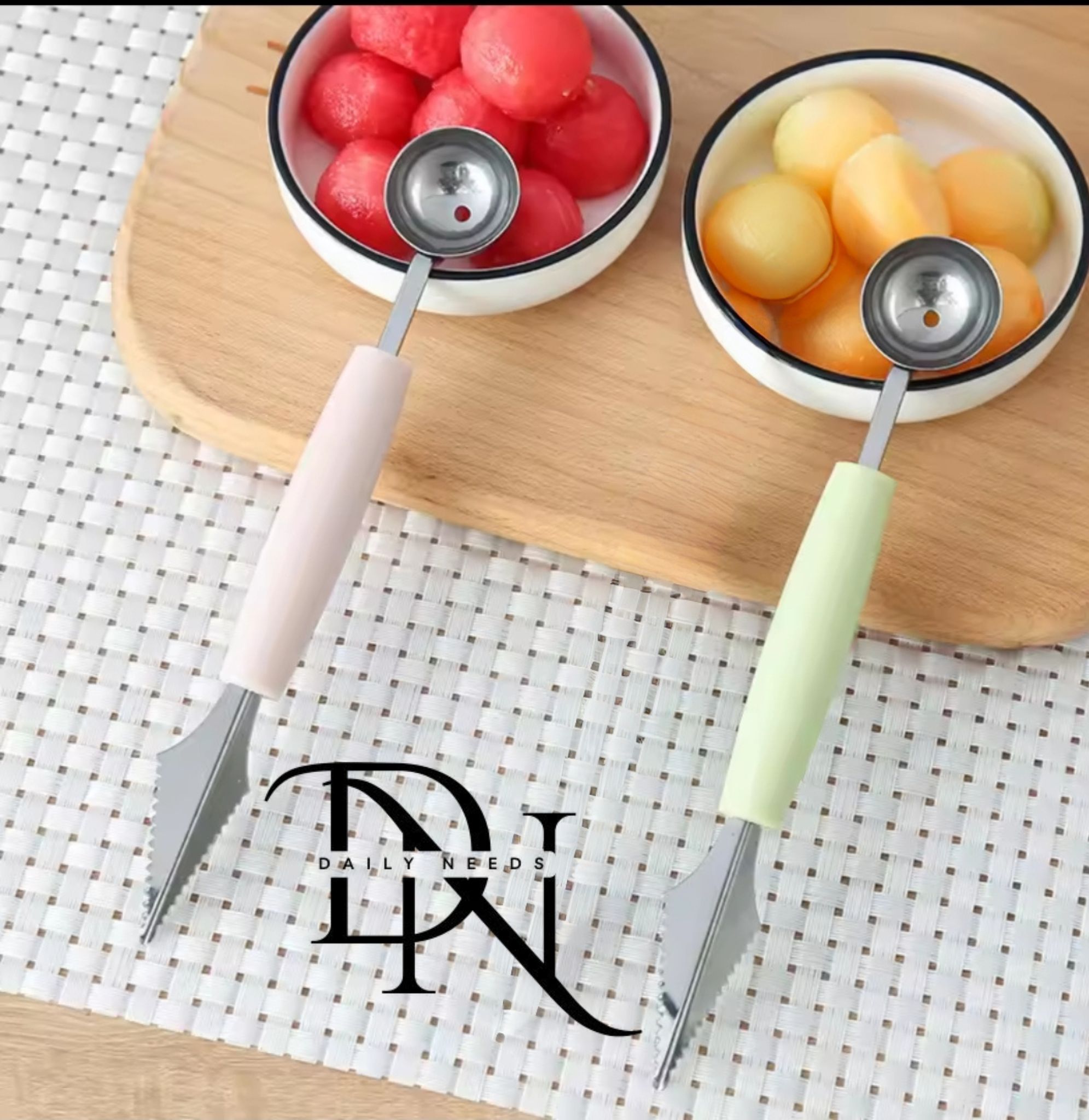 Stainless Steel Fruit Platter Digging Tool – Fruit Ball Carving Artifact, Watermelon Cutter, Meat & Naan Digging Spoon_img_2