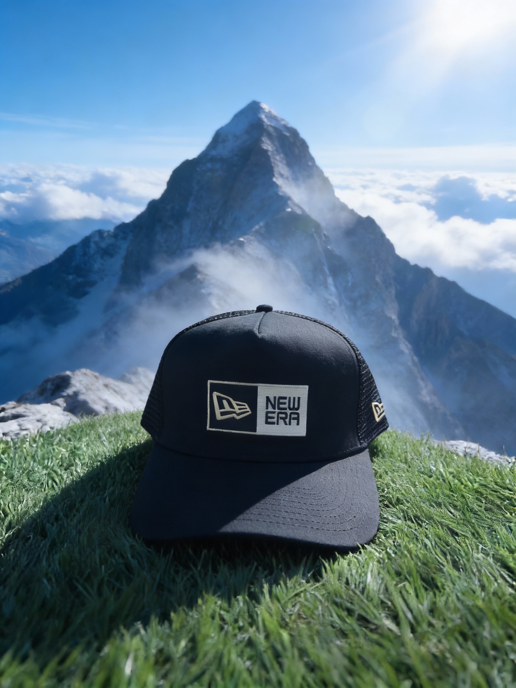New Era Black Mesh Snapback Cap | Adjustable Back | Outdoor & Travel Style_img_7