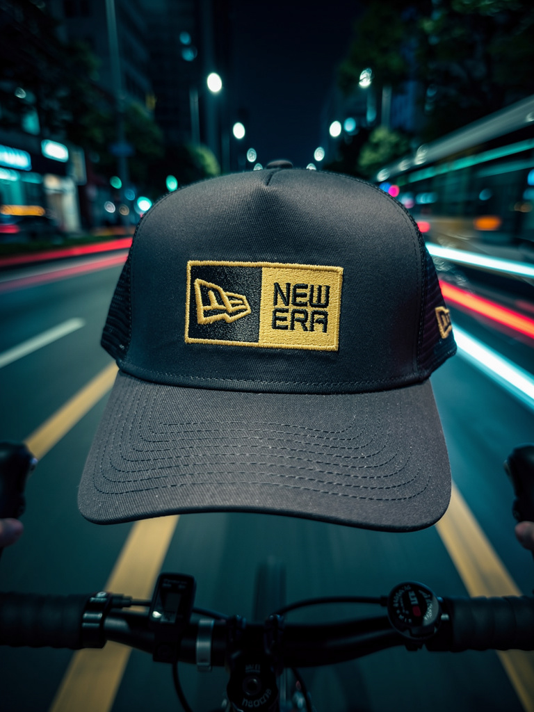 New Era Black Mesh Snapback Cap | Adjustable Back | Outdoor & Travel Style_img_8
