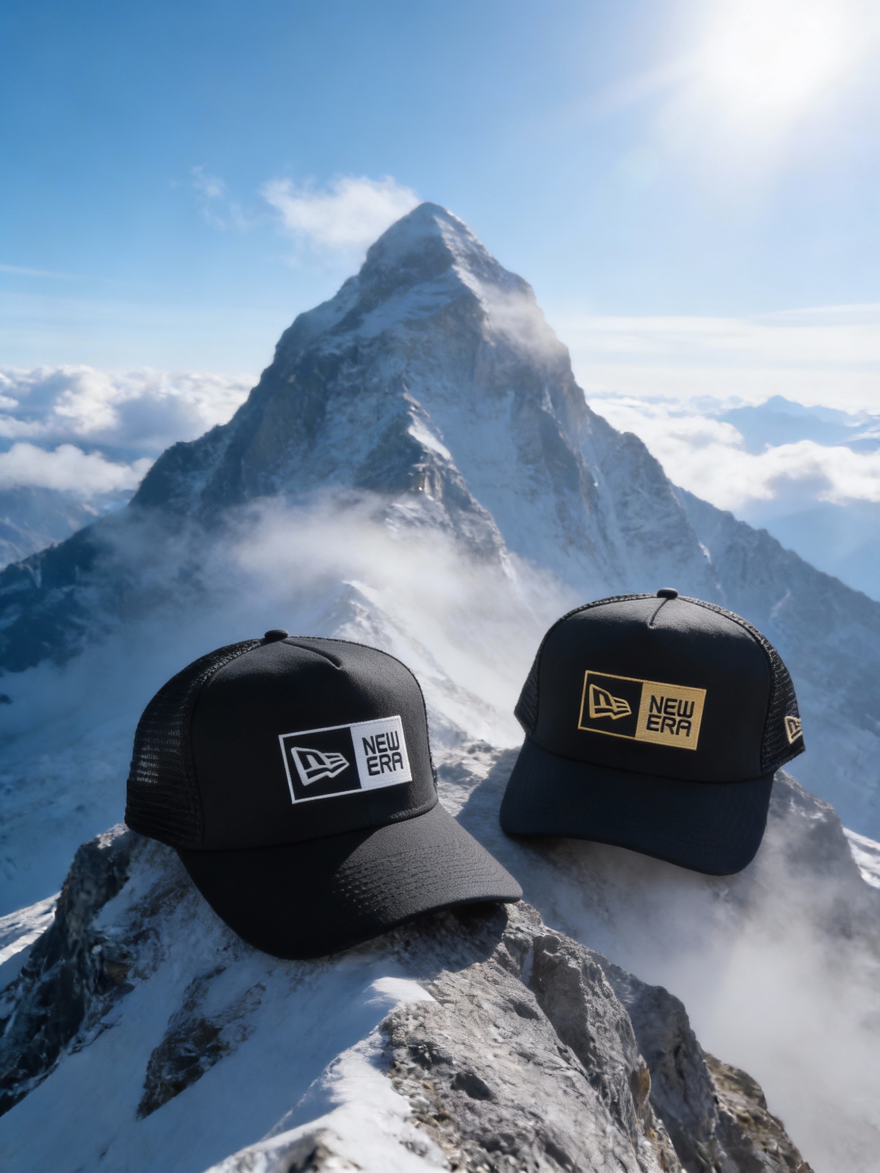 New Era Black Mesh Snapback Cap | Adjustable Back | Outdoor & Travel Style_img_6