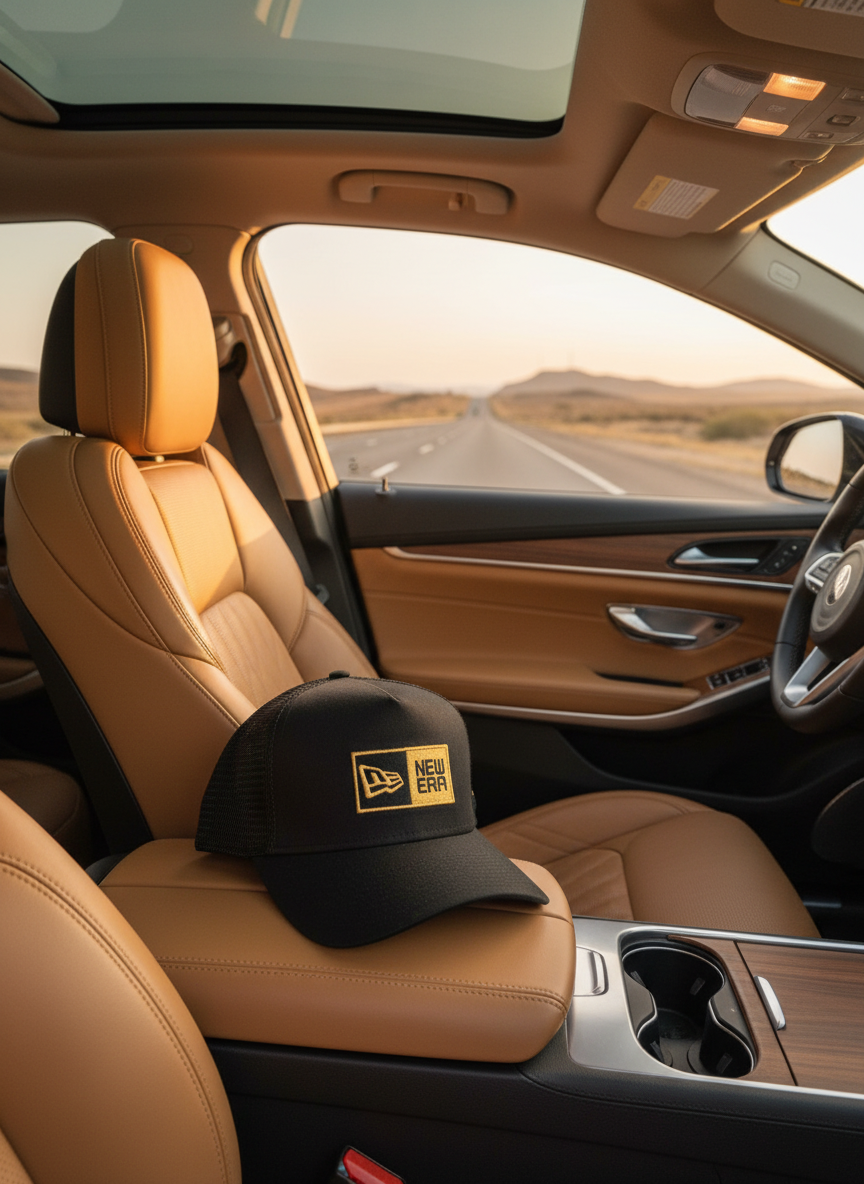 New Era Black Mesh Snapback Cap | Adjustable Back | Outdoor & Travel Style_img_10