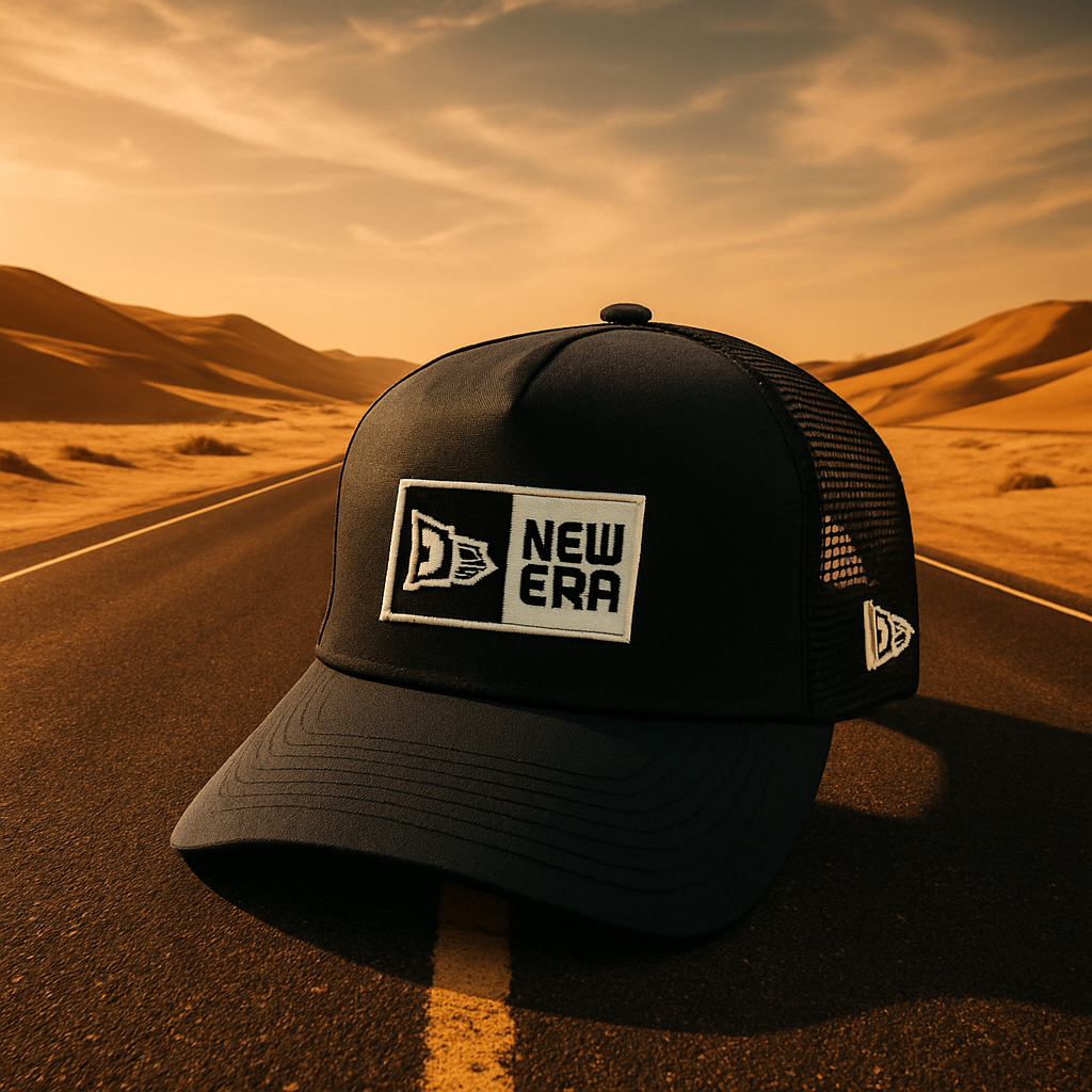 New Era Black Mesh Snapback Cap | Adjustable Back | Outdoor & Travel Style_img_5