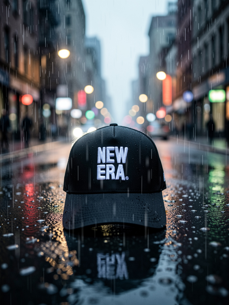 New Era Embroidered Black Snapback Cap | Adjustable Mesh Back / BRANDZ X