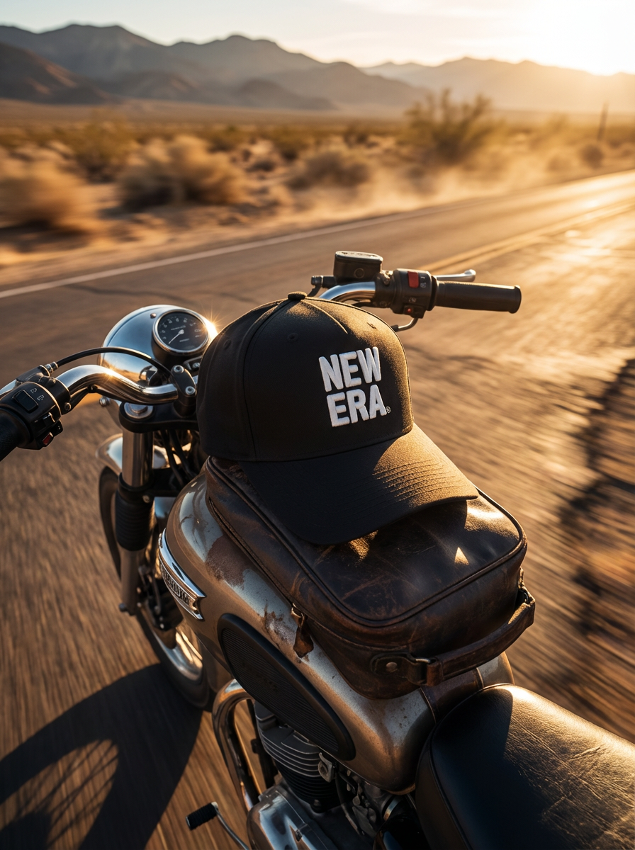 New Era Embroidered Black Snapback Cap | Adjustable Mesh Back / BRANDZ X_img_1