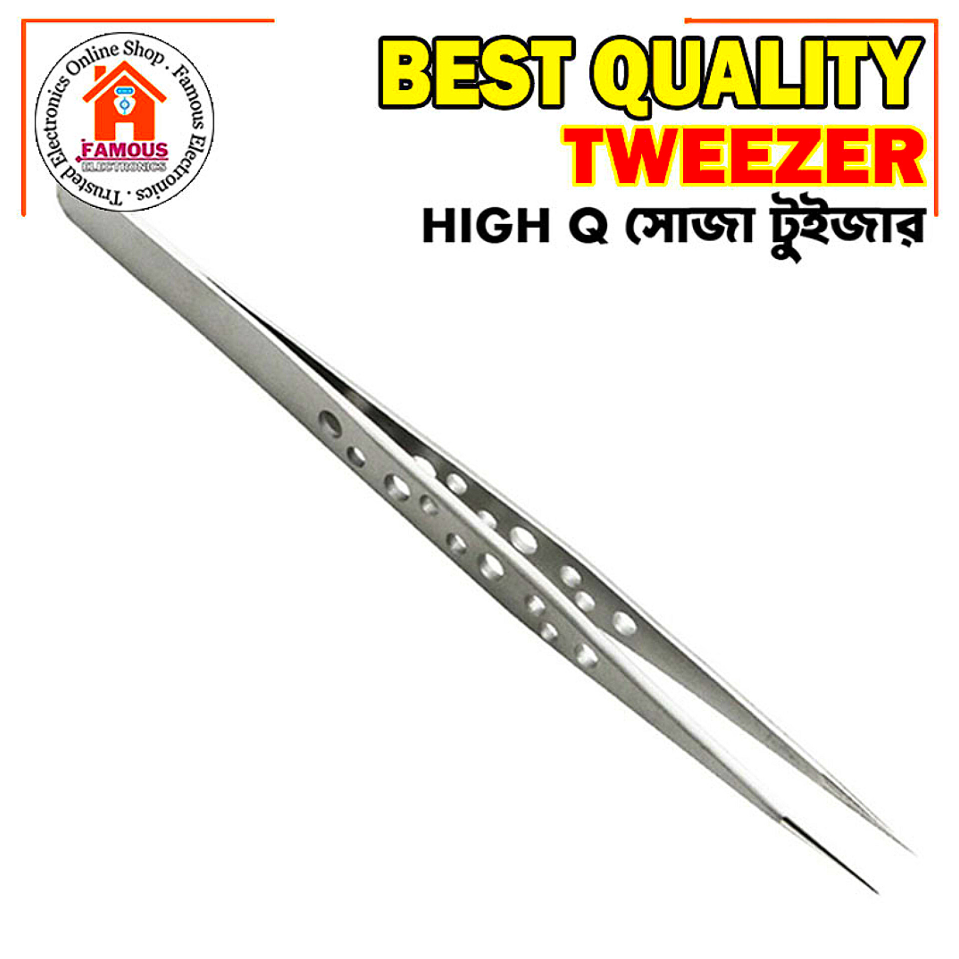 Tweezer SS-SA SR Anti Static TIP Precision Tweezers Straight Tweezers Tools Professional Tweezers SS-SA SR Stainless Steel Straight Tweezers Crowbar Tool_img_2