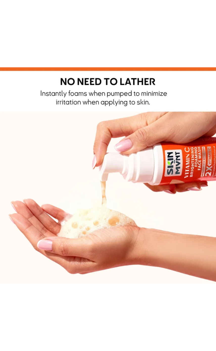 Skin Mynt Vitamin C Brightening Foaming Face Wash 100ml - Image 3
