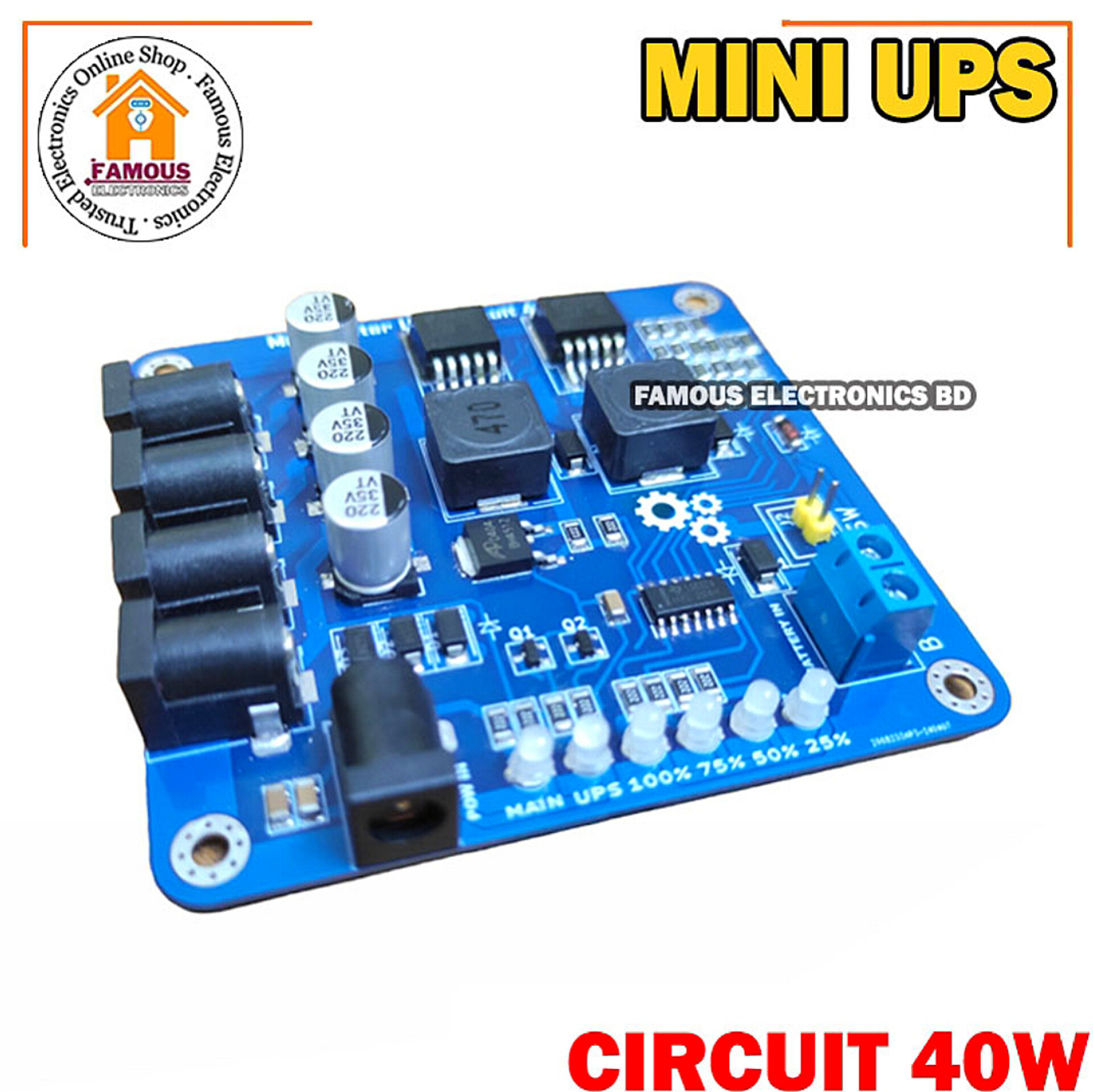 Mini Router UPS Board 40W Battery Charger Board 11.1V 40 Watt_img_2