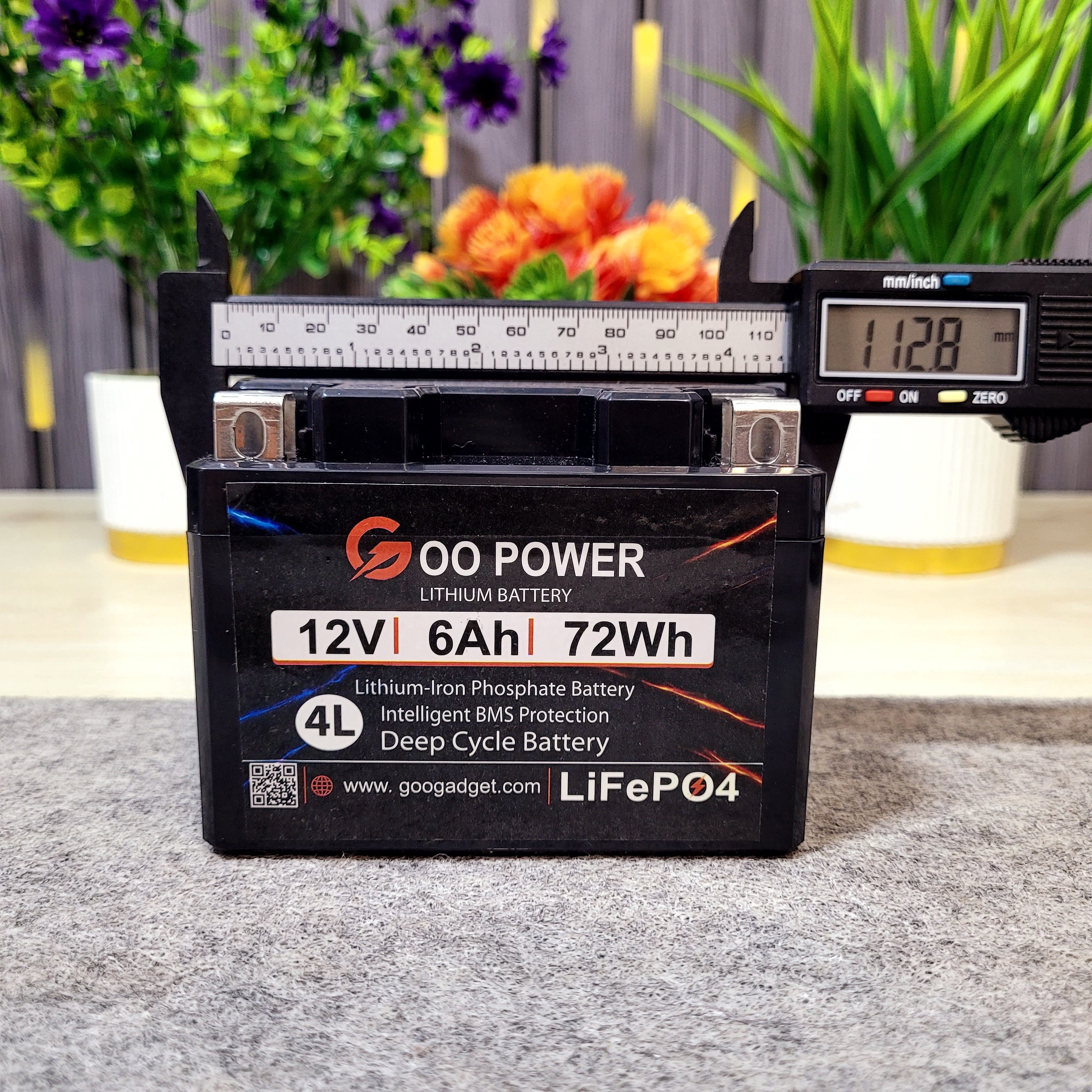 12V 6Ah LiFePO4 Bike Self-Start Battery with Active Balance 4L Size_img_6