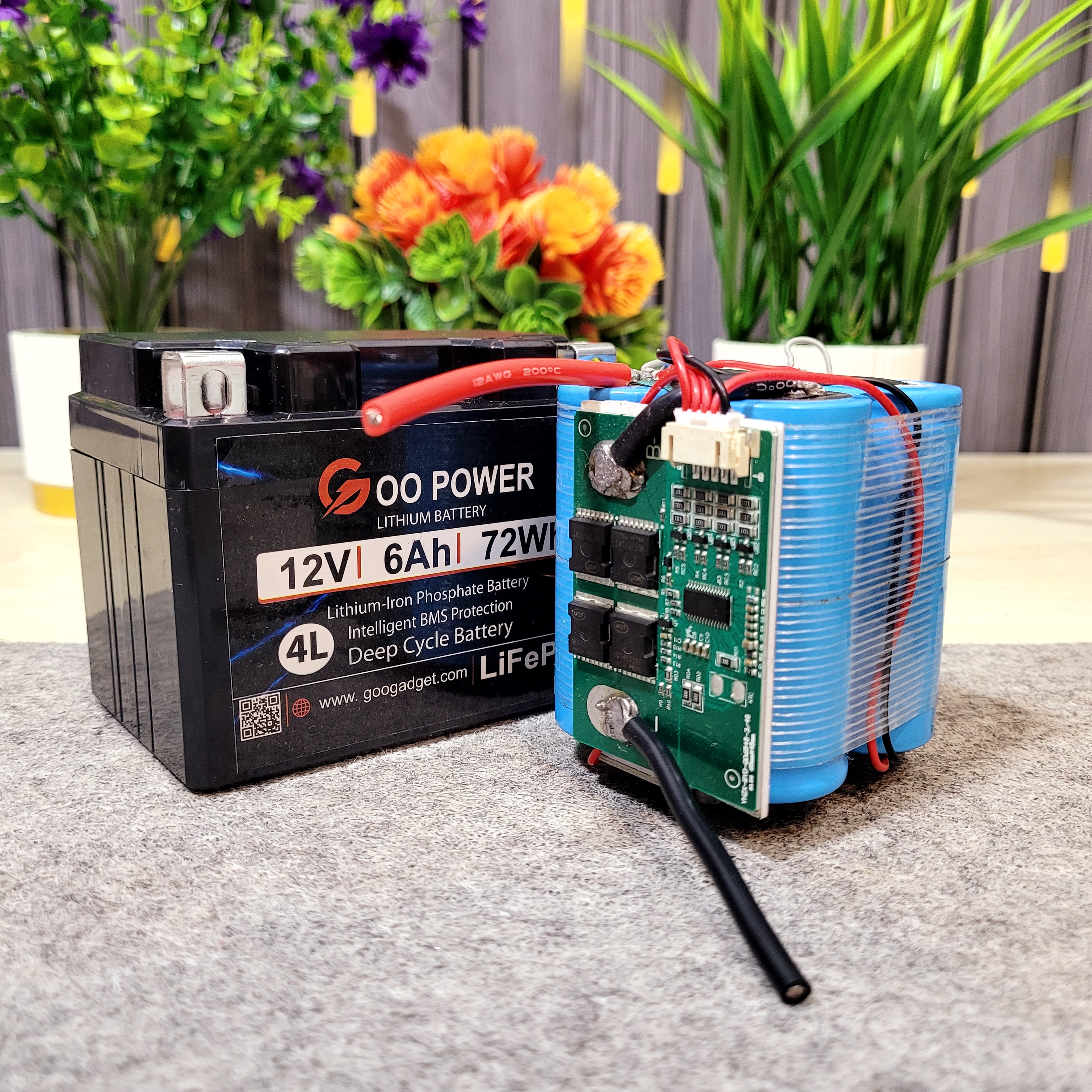 12V 6Ah LiFePO4 Bike Self-Start Battery with Active Balance 4L Size_img_7