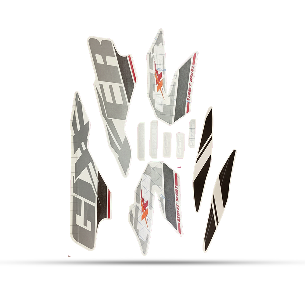 Full Set Sticker for Suzuki Gixxer Monotone (Old Model, Blaack Color) bike._img_0