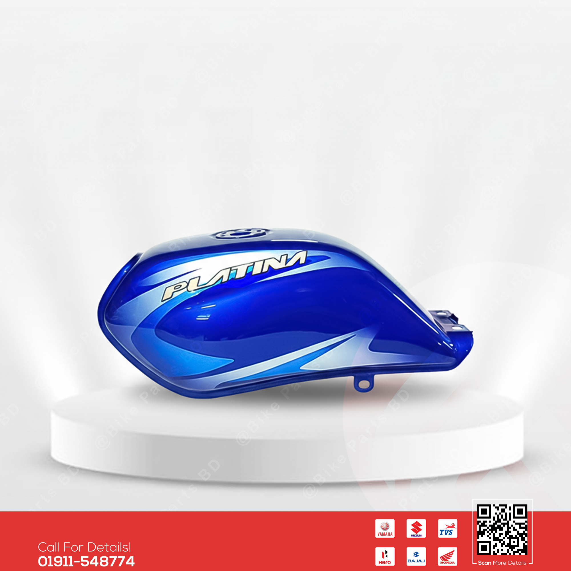 Fuel Tank for BAJAJ Platin ES (Blue Color) bike._img_0