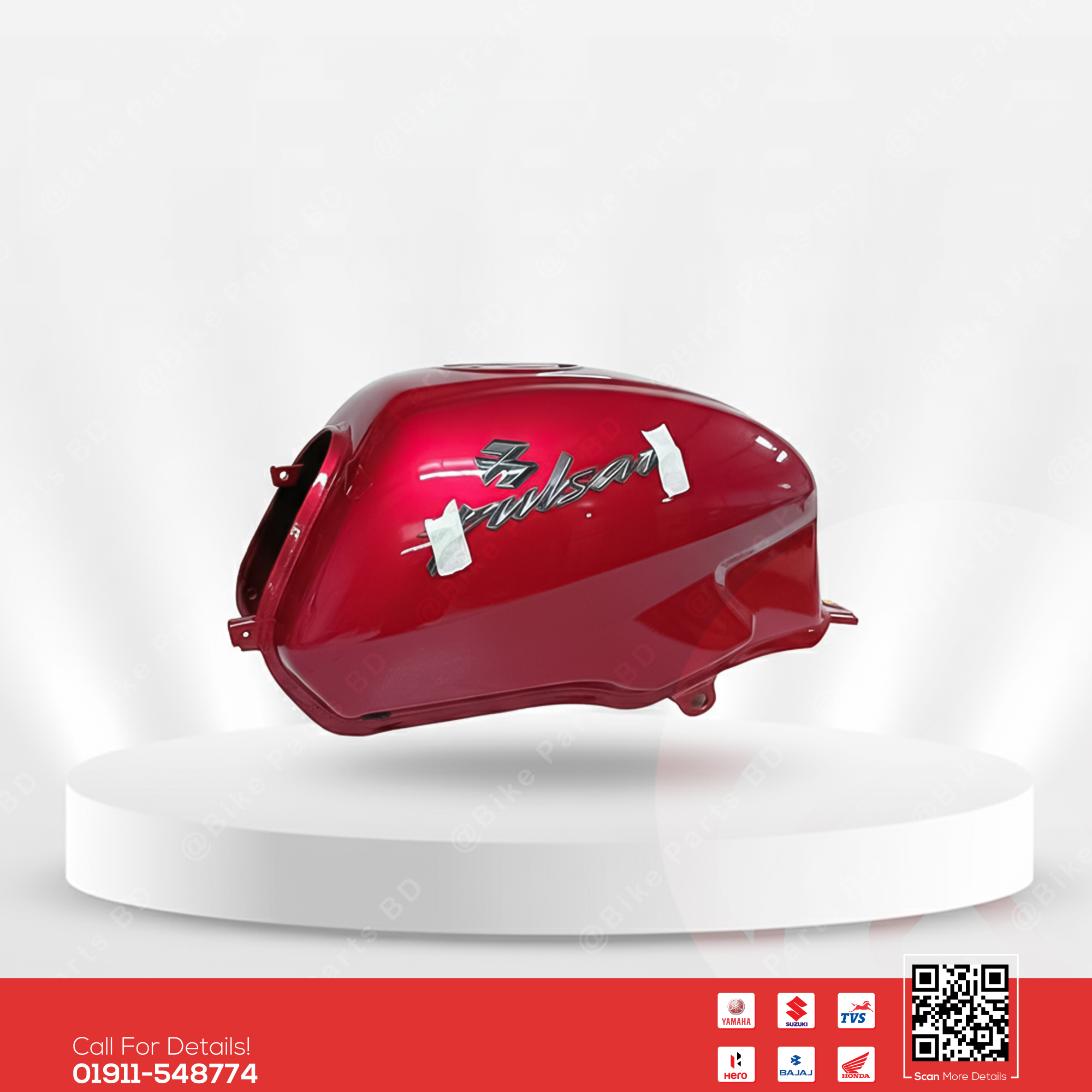 Fuel tank for Bajaj Pulser UG4.5 Red Colour bike._img_0